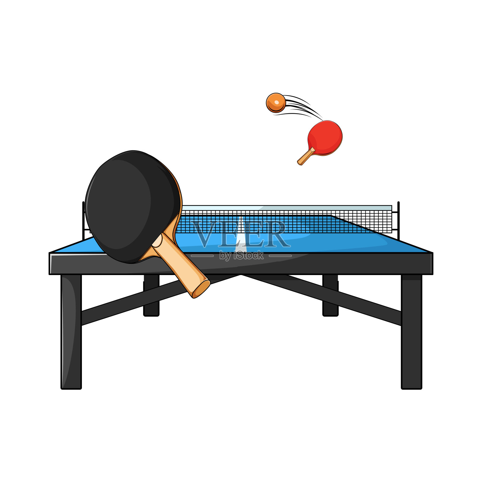 乒乓球插画图片素材