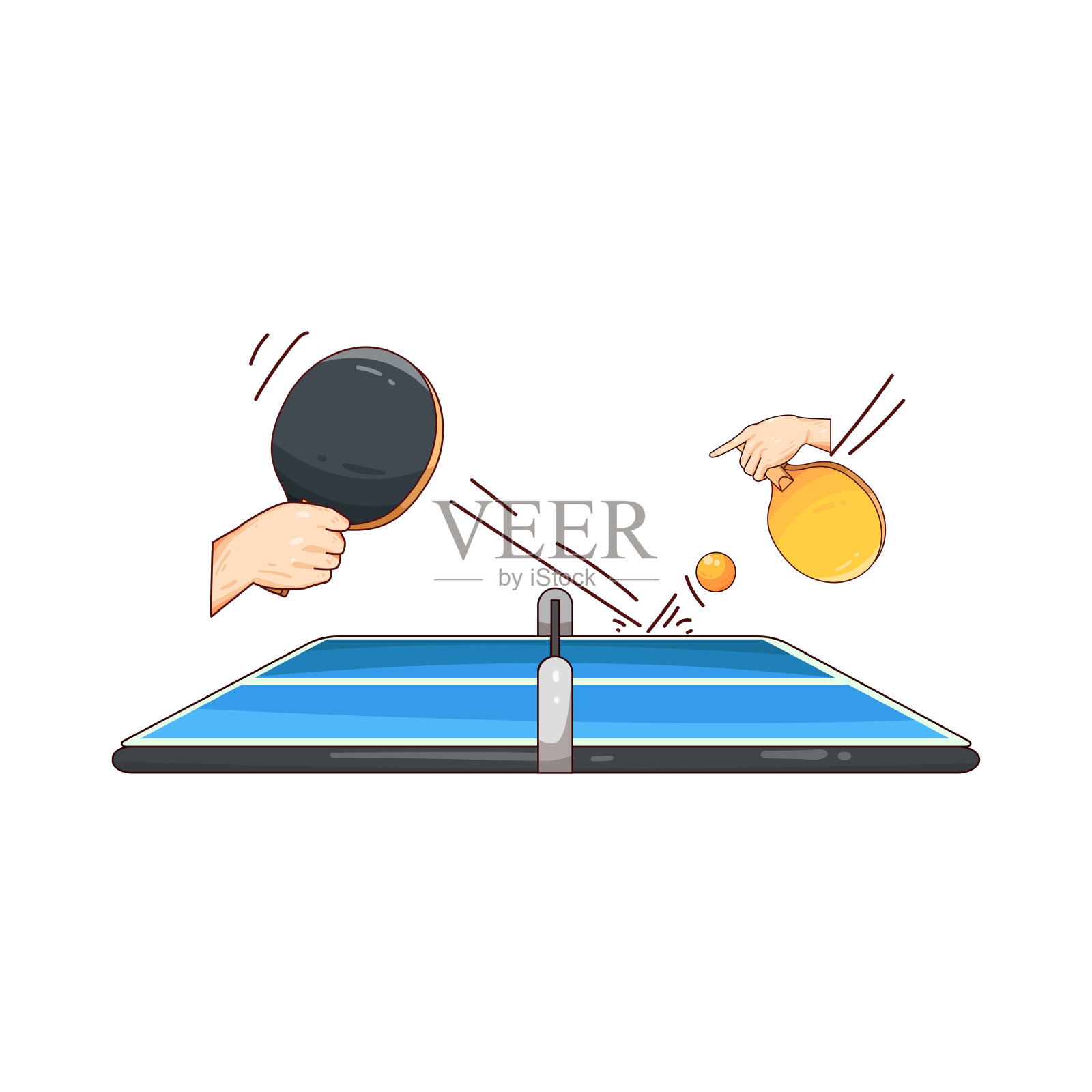 乒乓球插画图片素材