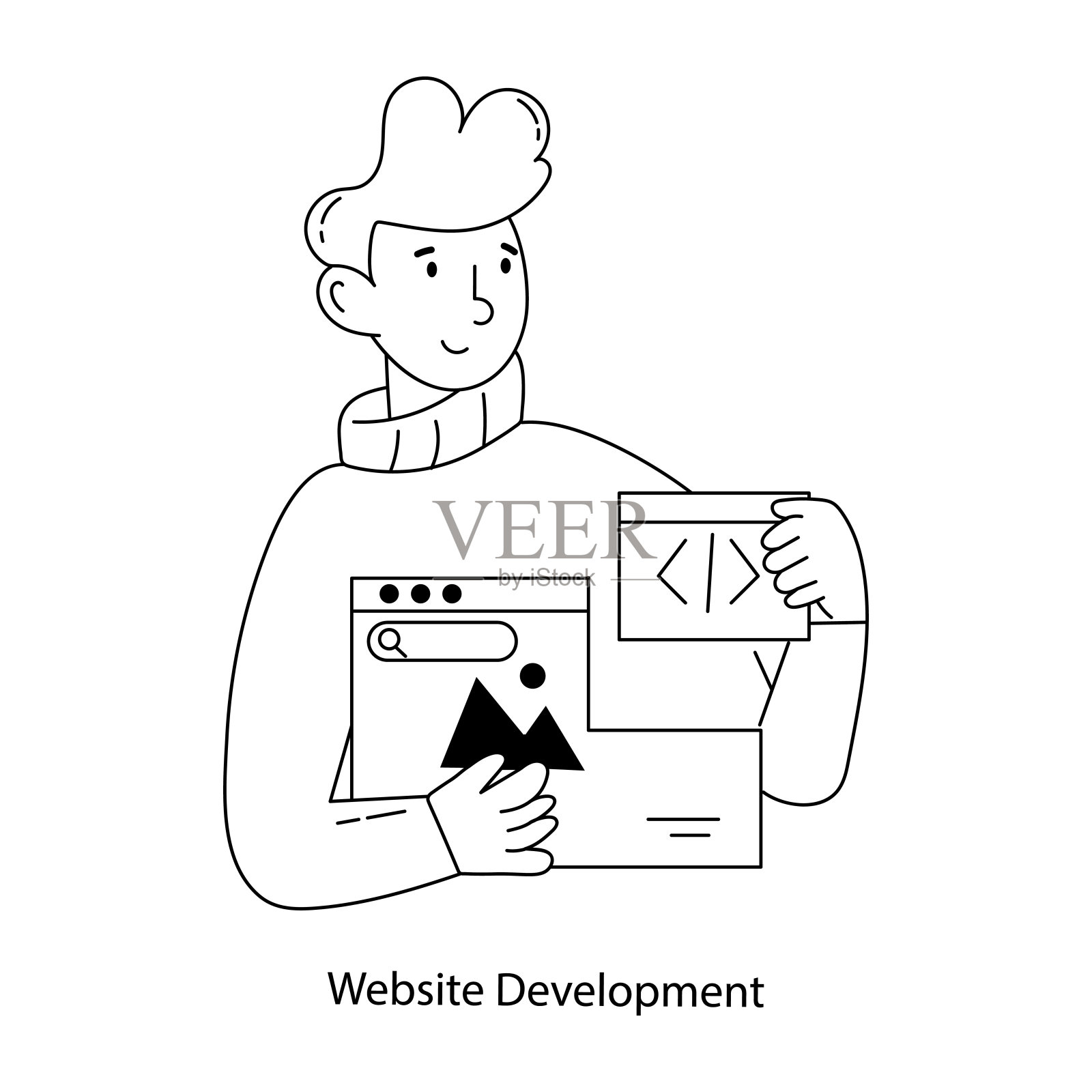 网站开发插画图片素材