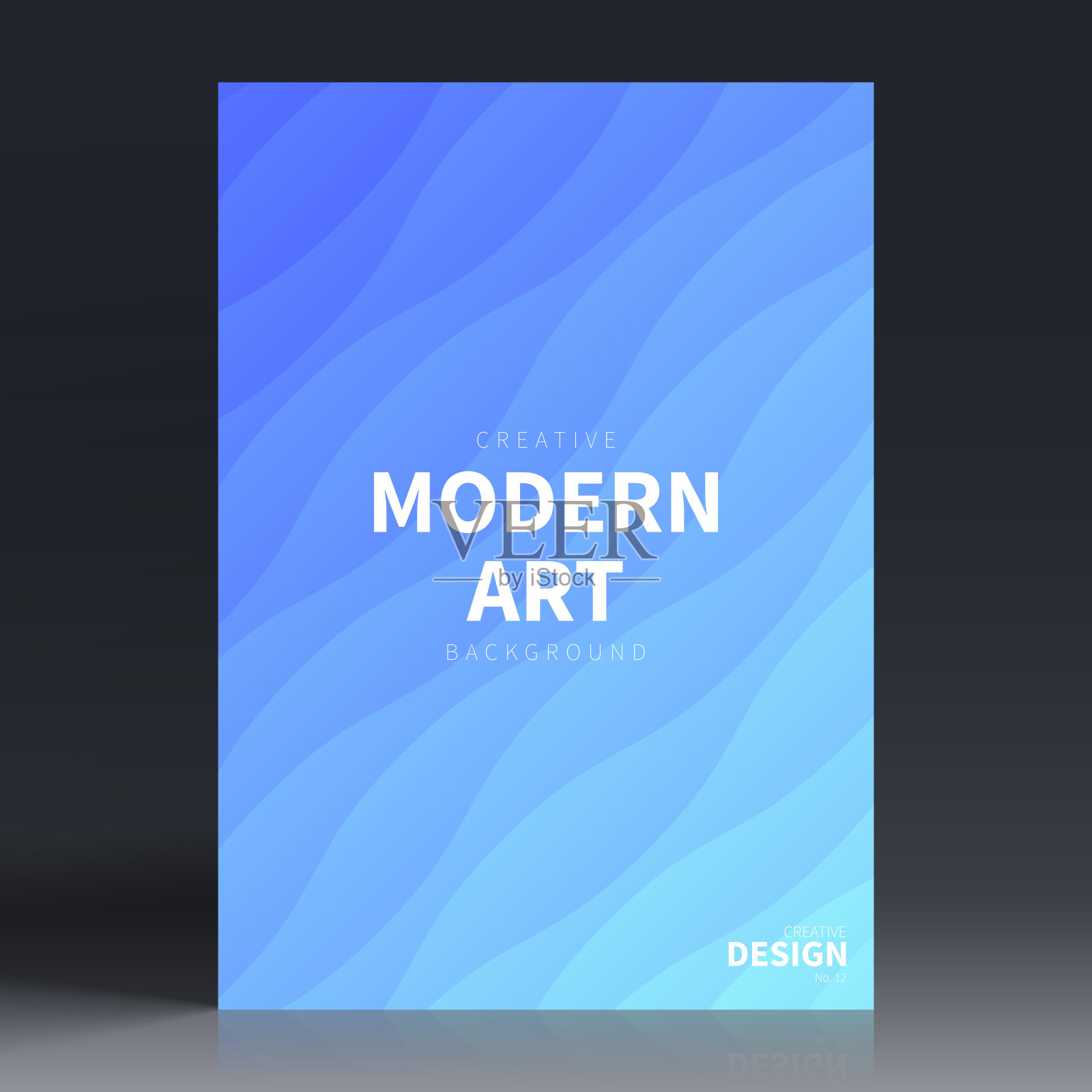 宣传册模板排版，蓝色封面设计，商业年报，传单，杂志插画图片素材