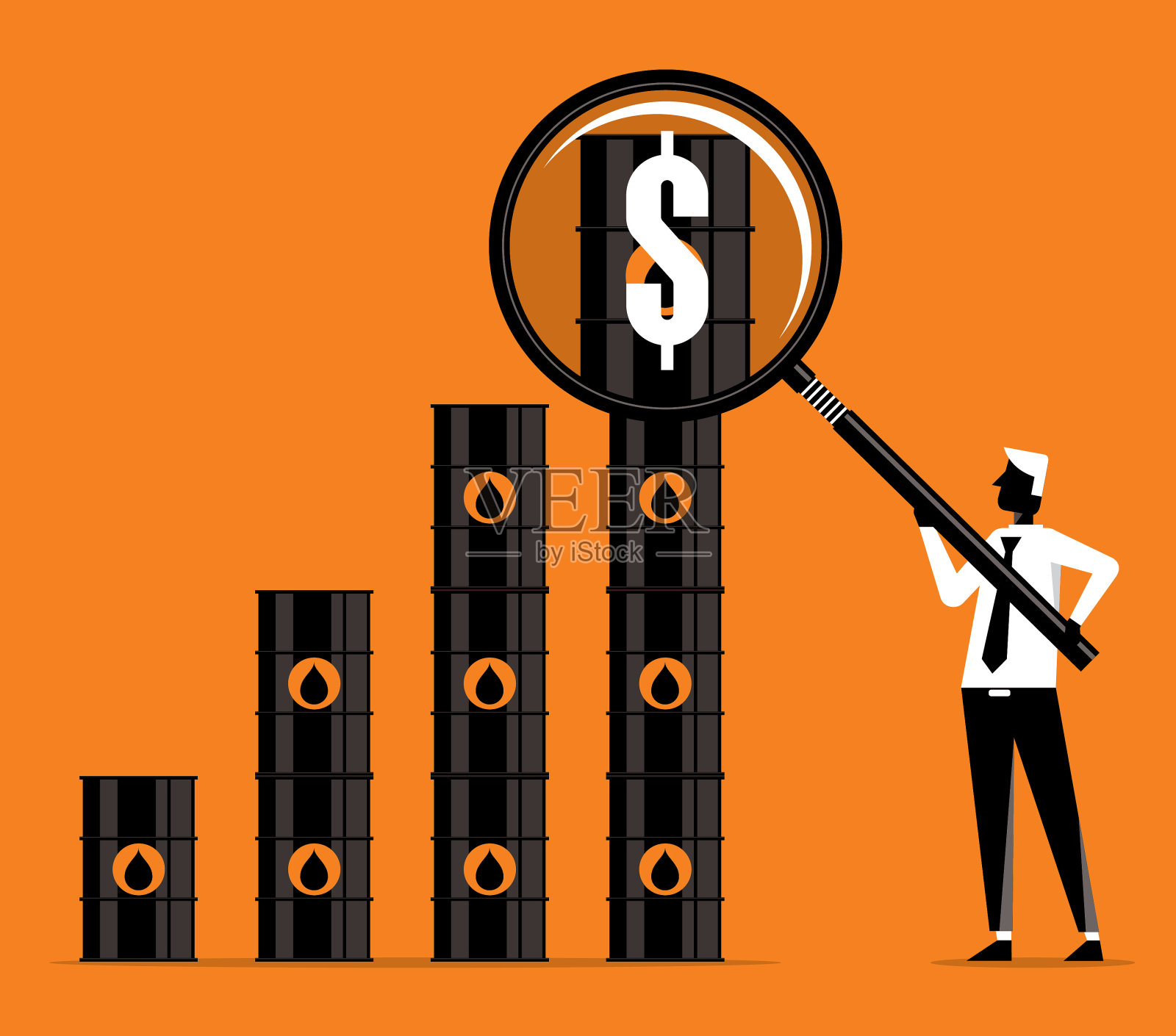 汽油价格-图表插画图片素材