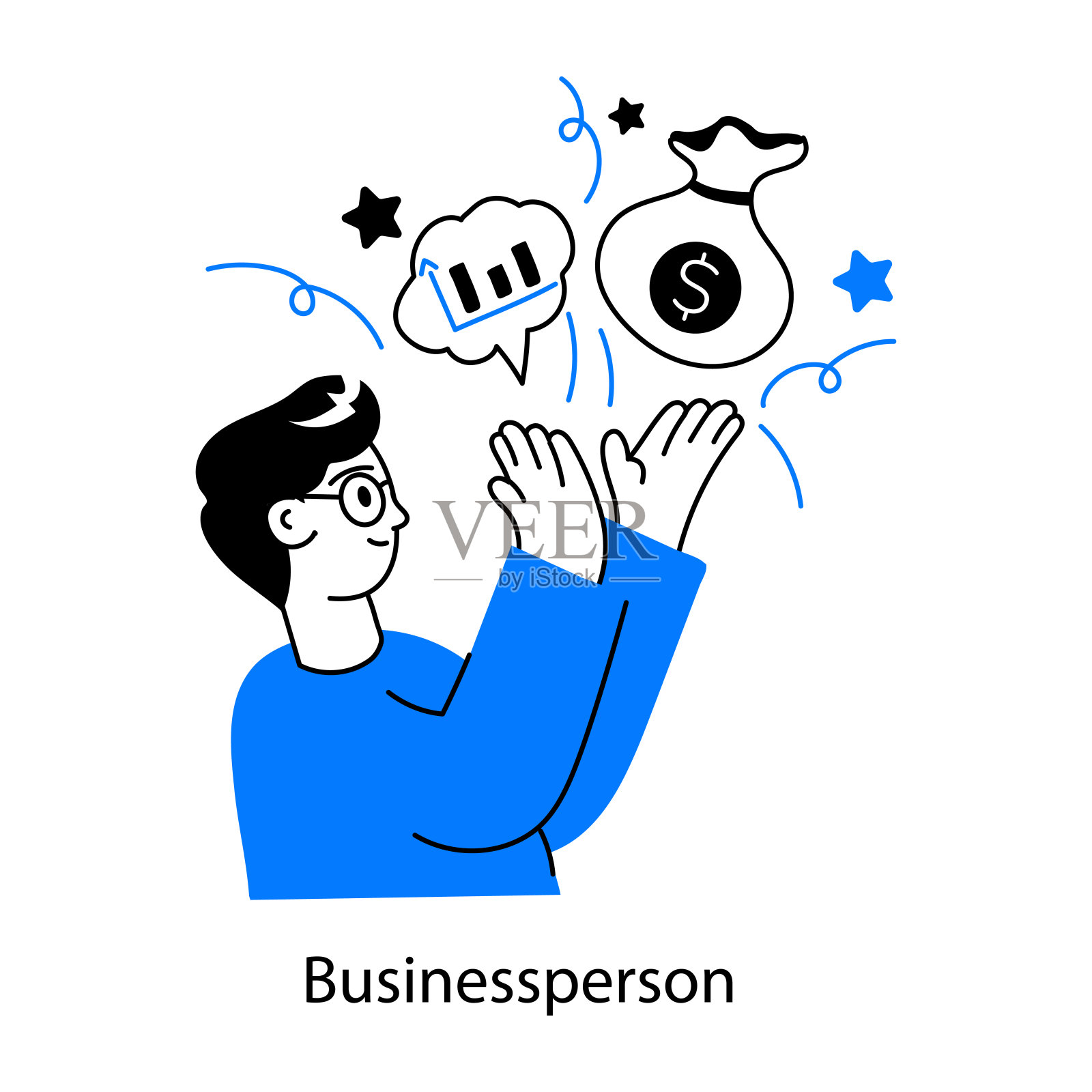 商人插画图片素材