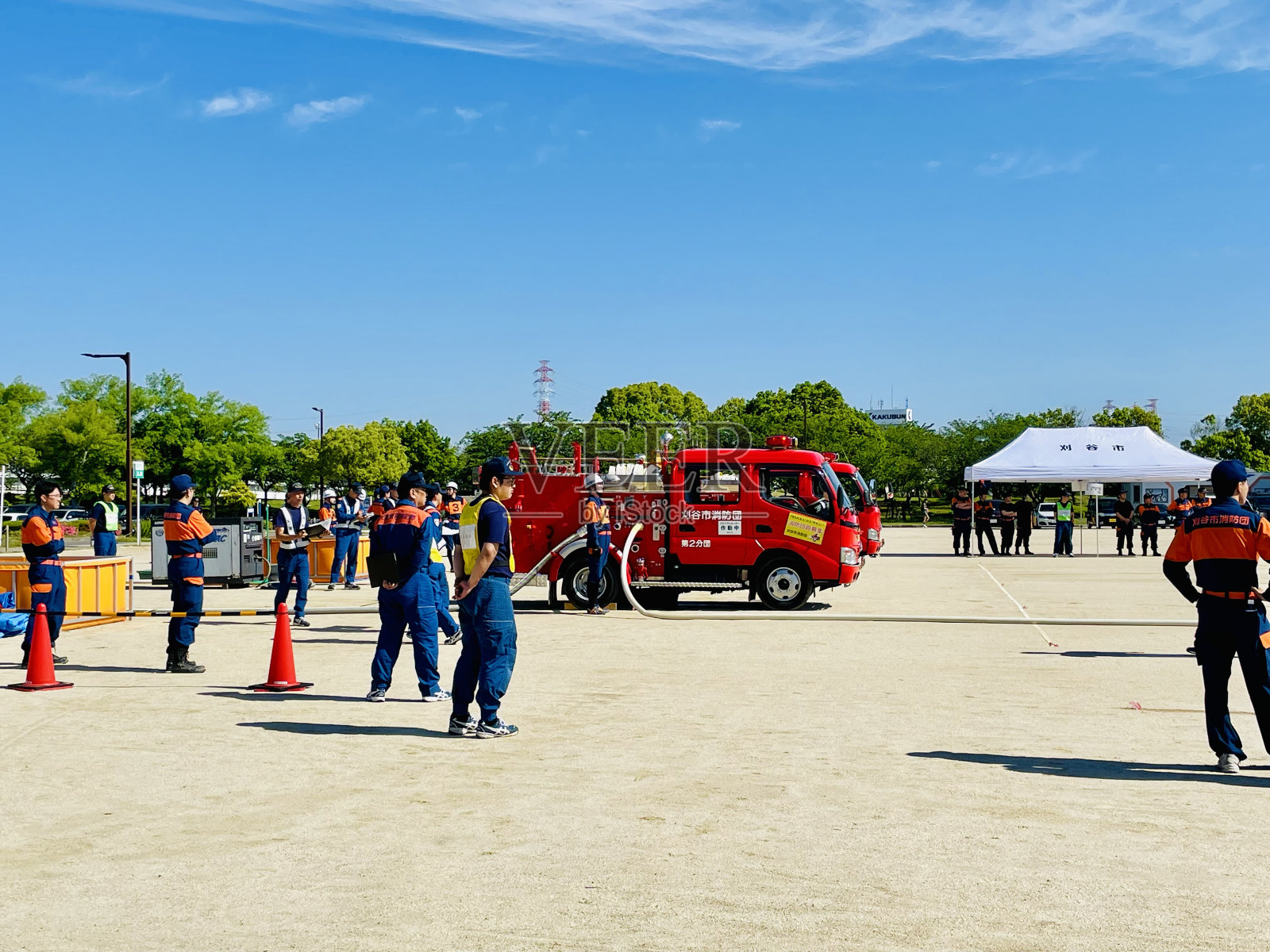 日本消防队员照片摄影图片