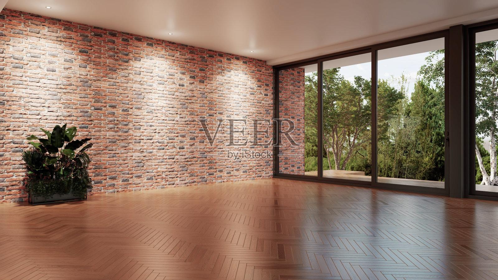 大型豪华现代明亮内饰客厅模型插图3D渲染图像照片摄影图片