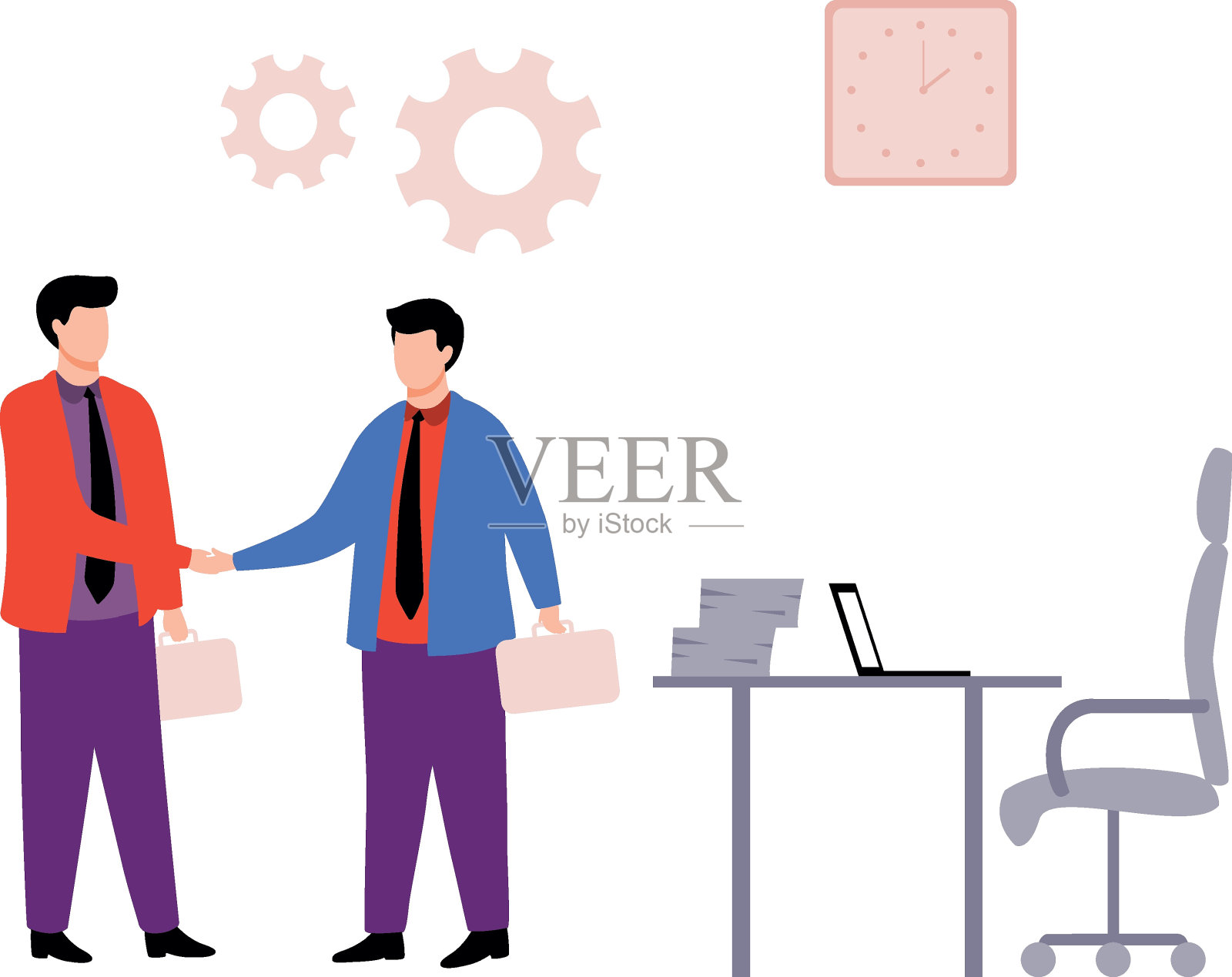 男孩们在交易。插画图片素材