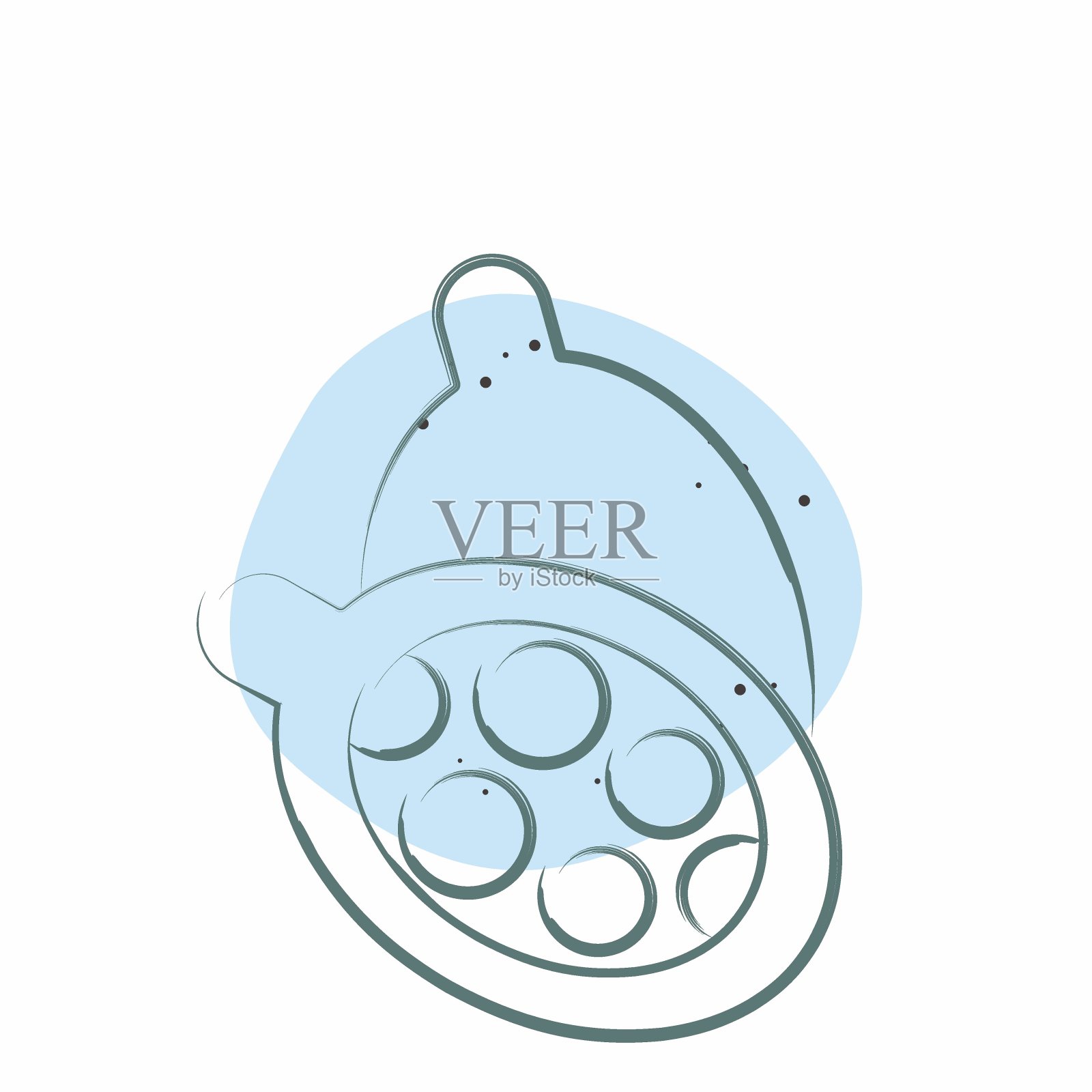 图标豆蔻。与香草和香料有关的符号。色斑样式。简单的设计可编辑。简单的说明插画图片素材