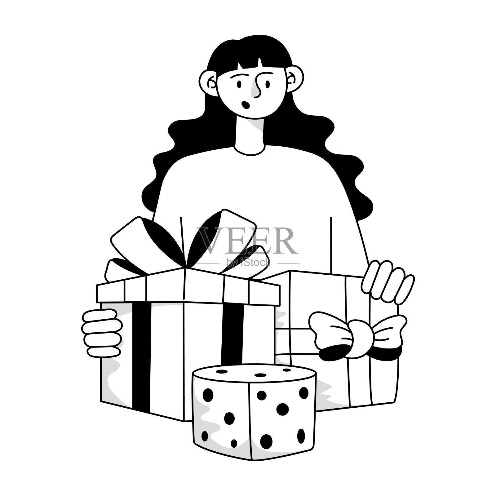 收集庆祝时刻涂鸦迷你插图插画图片素材