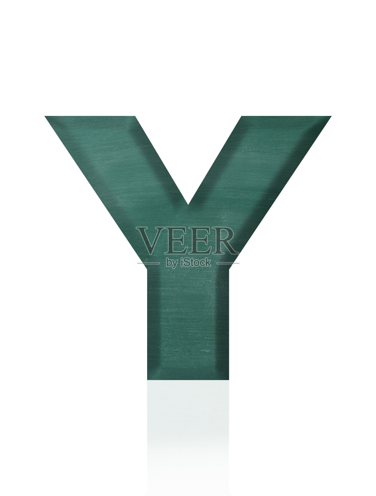 白色背景上的三维黑板字母Y的孤立镜头照片摄影图片