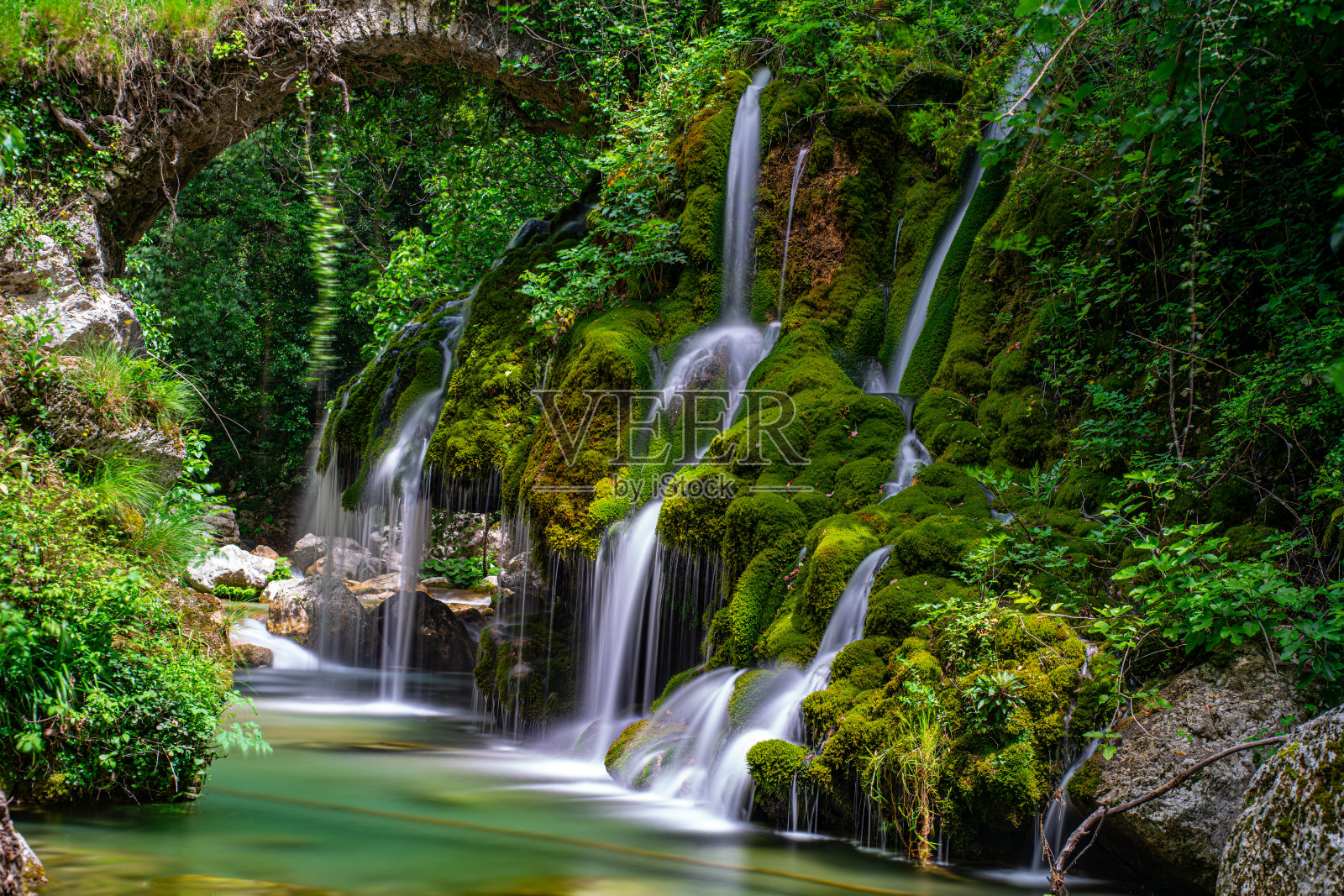 金星的头发瀑布照片摄影图片