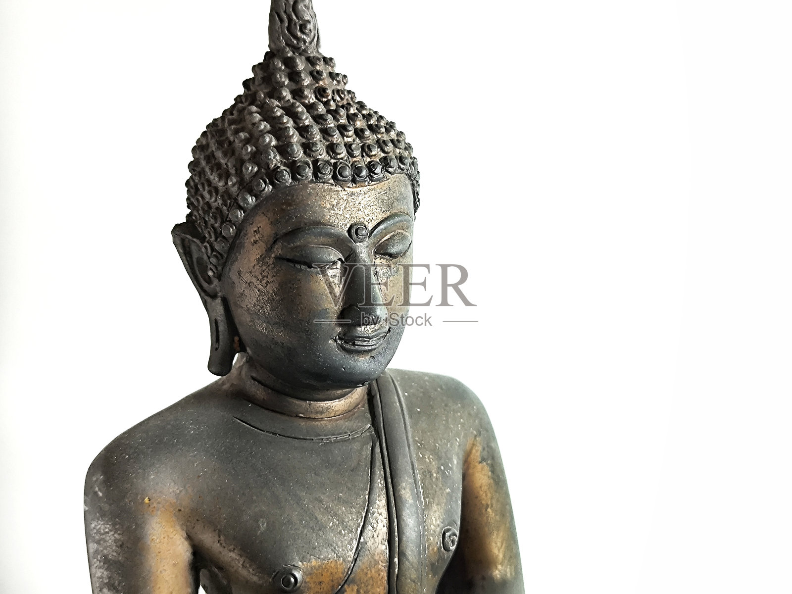 泰国护身符佛像孤立在白色背景。佛教的概念照片摄影图片