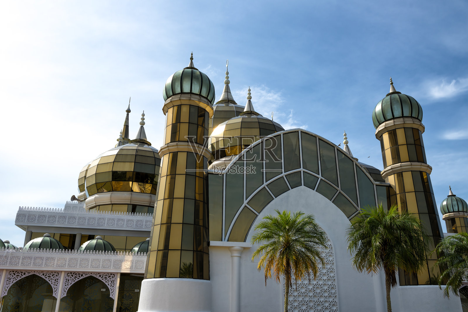 水晶清真寺，登嘉楼，马来西亚照片摄影图片