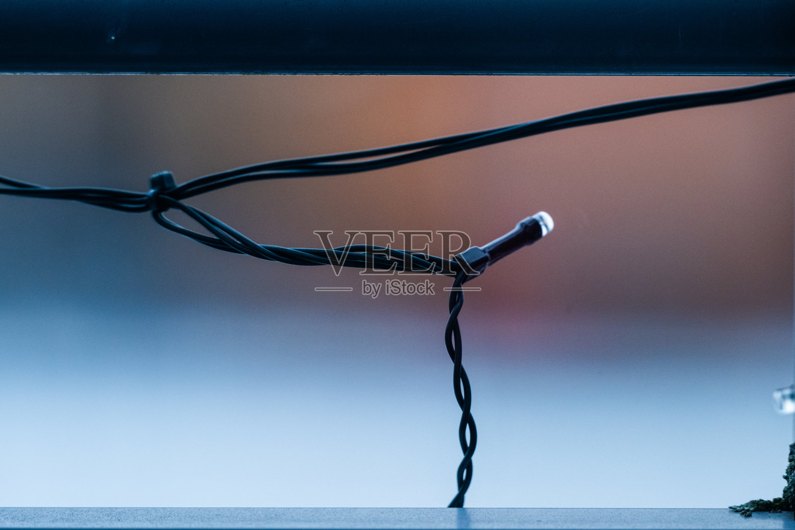 外部圣诞装饰细节LED灯…照片摄影图片