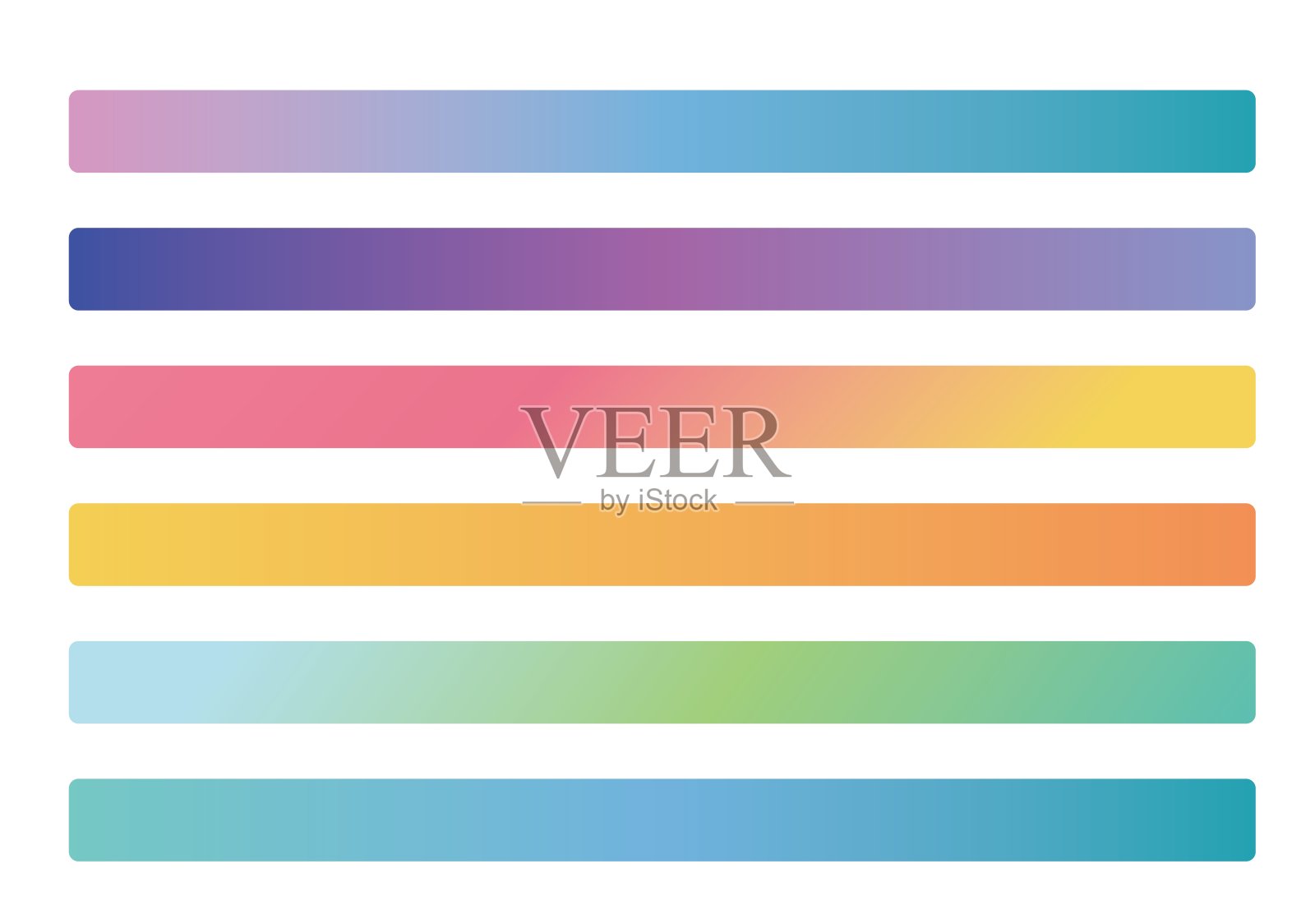 简单可爱的粉彩材料集插画图片素材