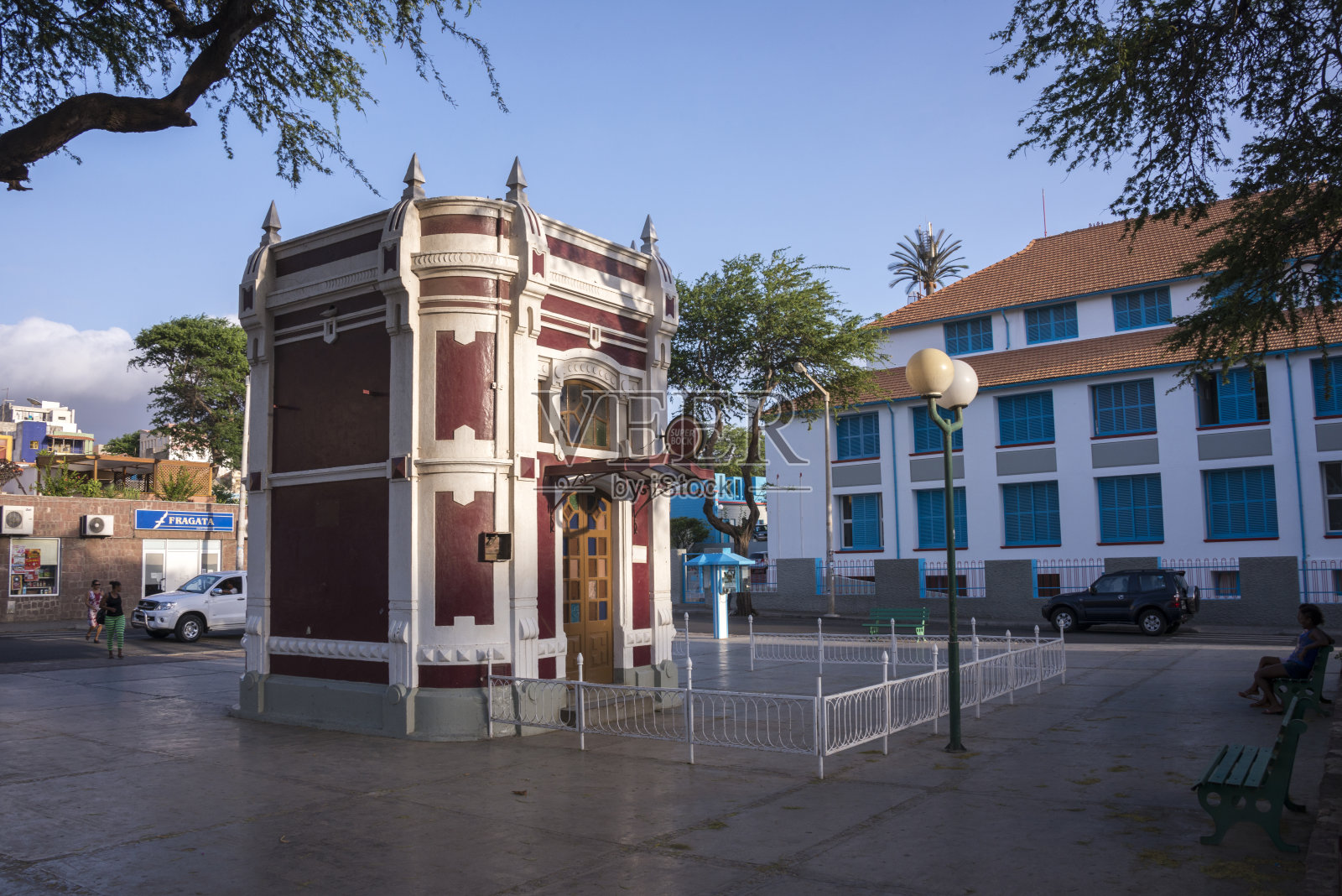 佛得角明德罗普拉卡诺瓦的酒吧亭照片摄影图片