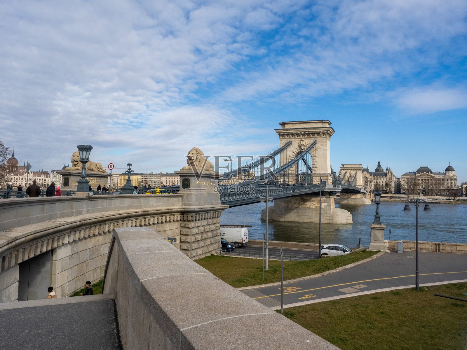 szacimchenyi链桥，布达佩斯，匈牙利照片摄影图片