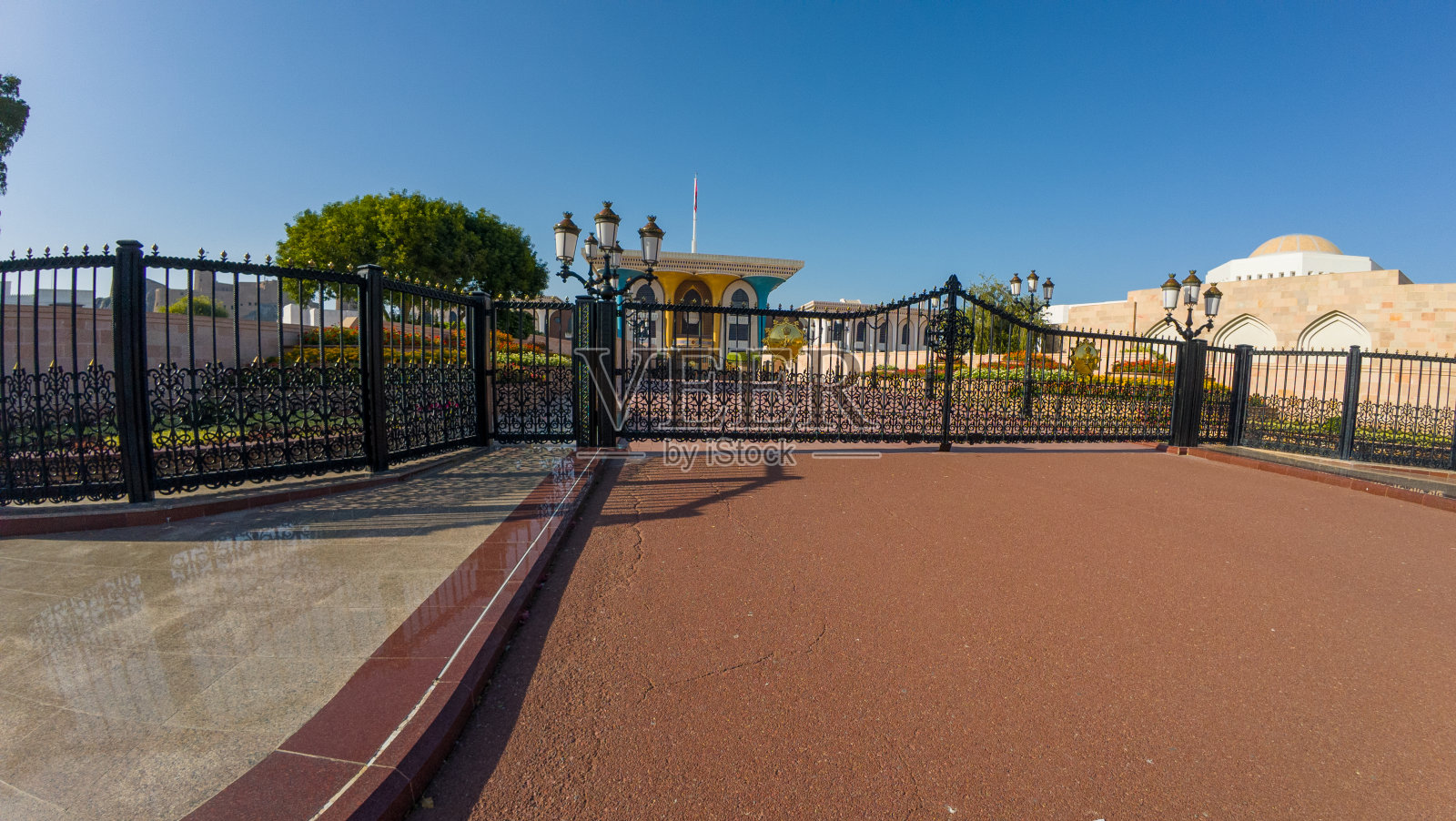 春日阿曼Al Alam皇家宫殿入口和门的照片照片摄影图片