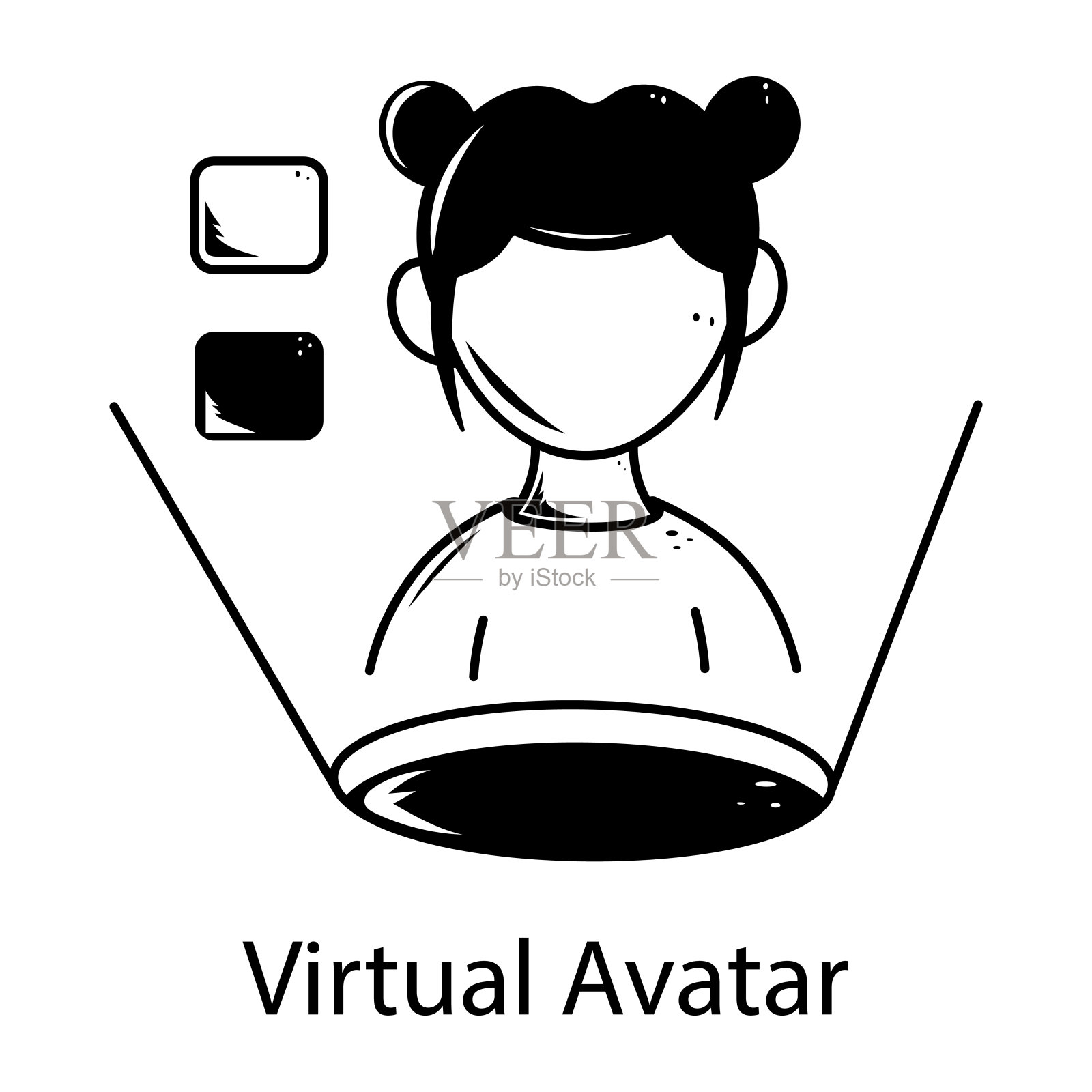 虚拟化身插画图片素材