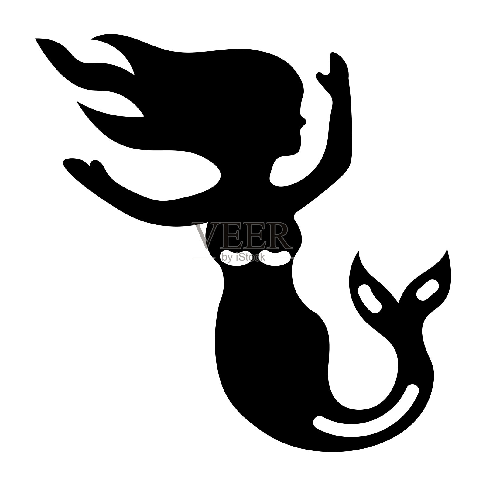 美人鱼的性格插画图片素材