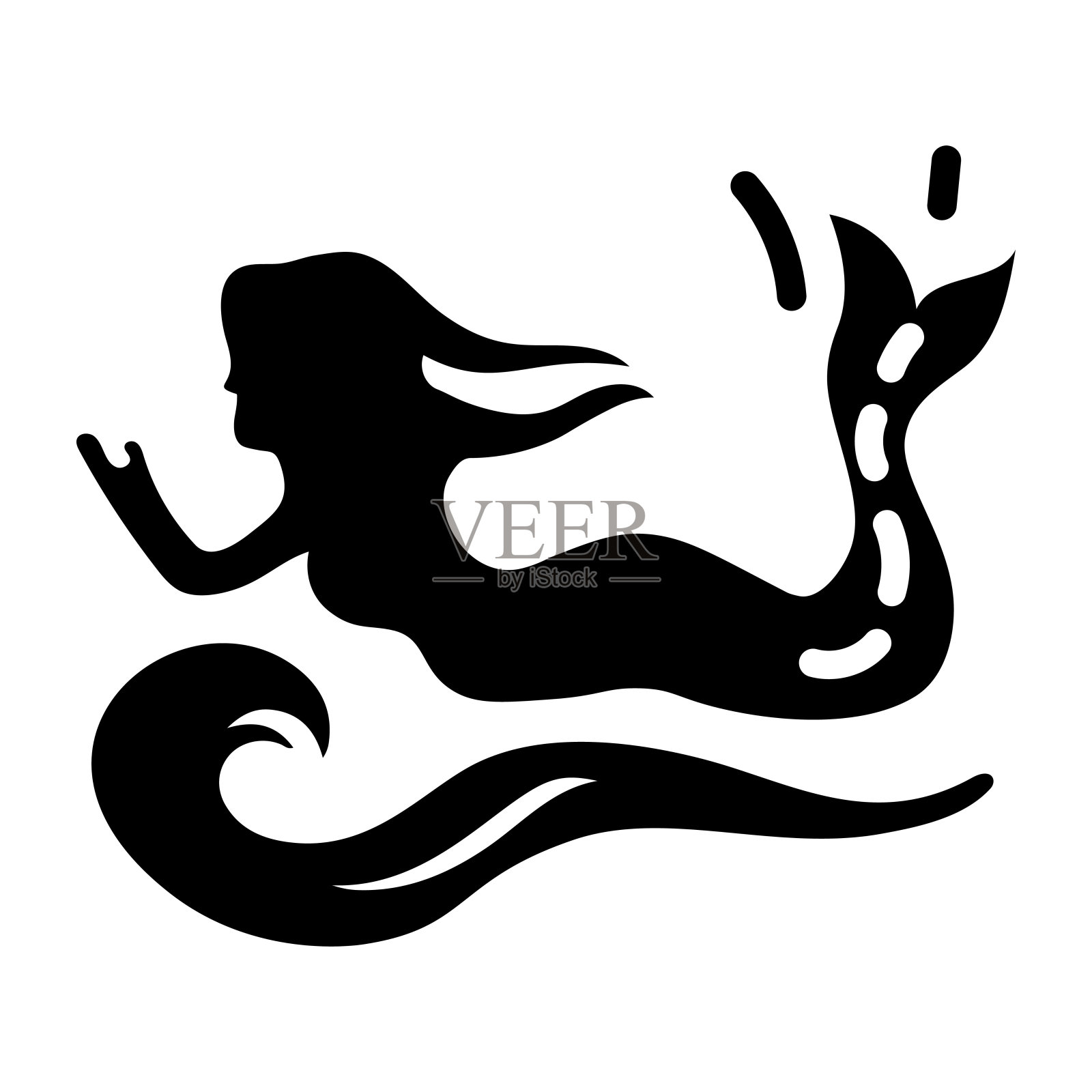 海洋女神插画图片素材