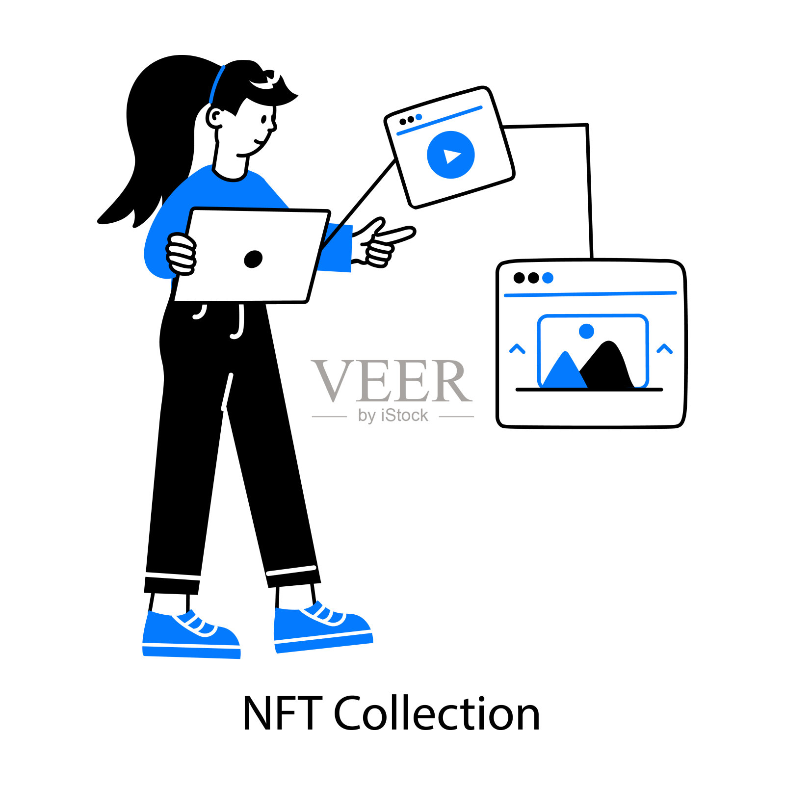 非功能性测试集合插画图片素材