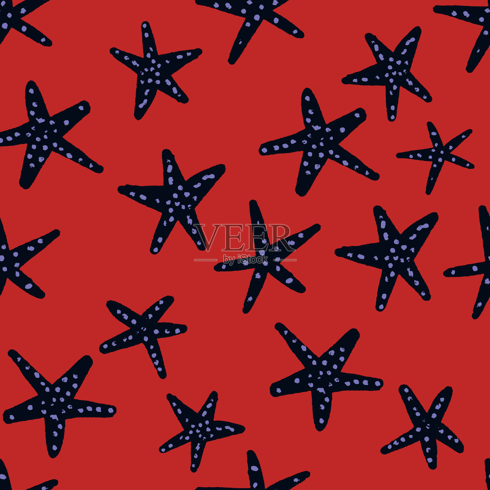 海星无缝背景图案插画图片素材