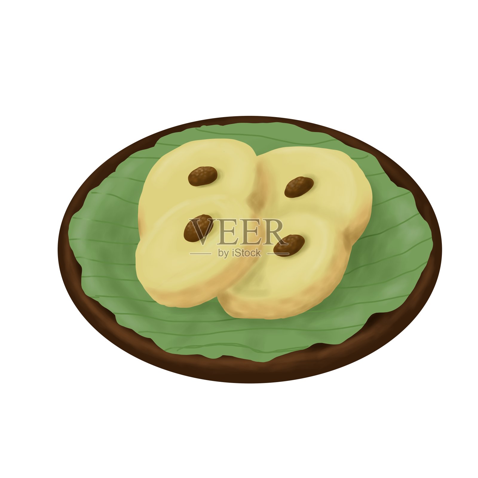印尼红薯饼插画图片素材