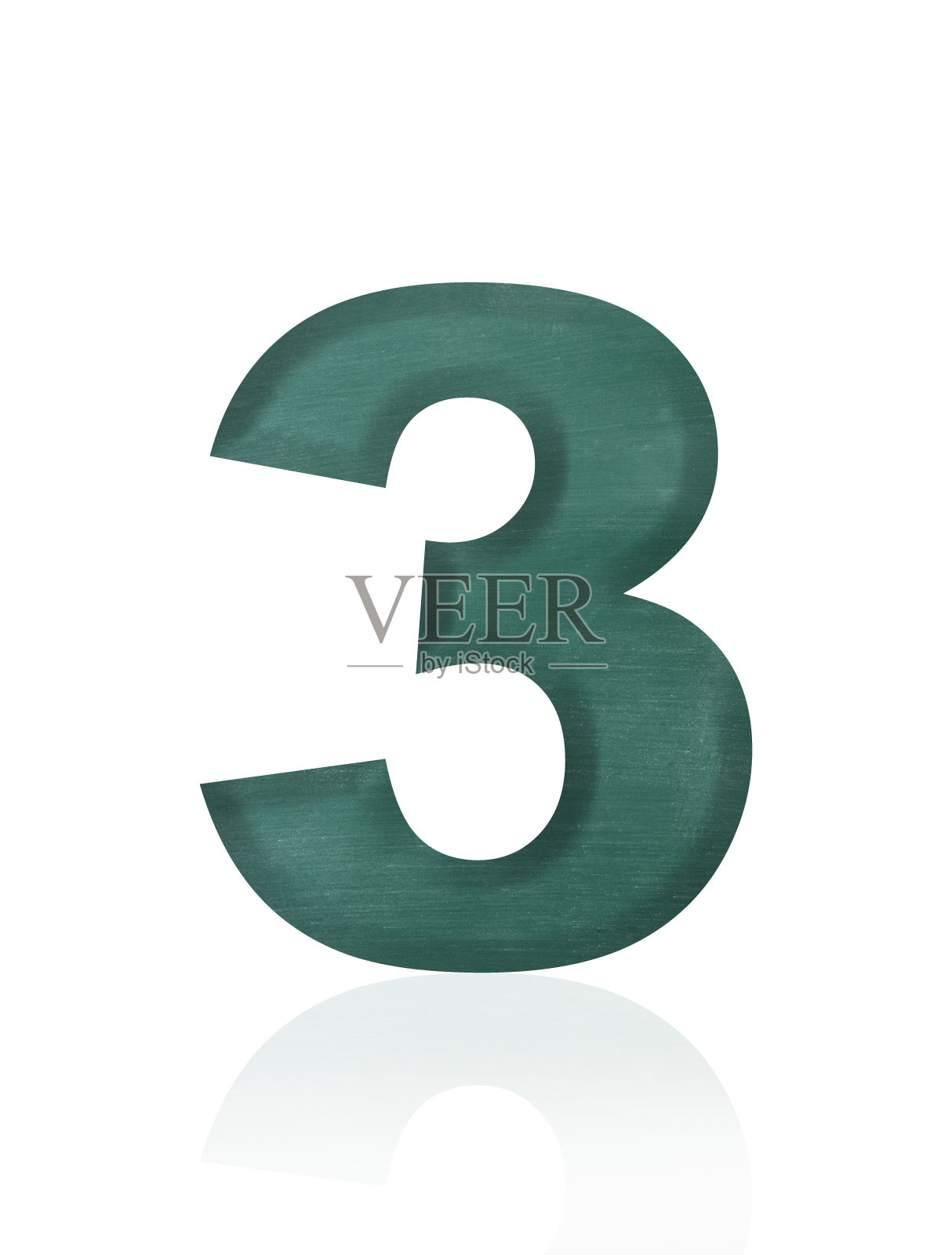 白色背景上3号三维黑板的孤立镜头照片摄影图片