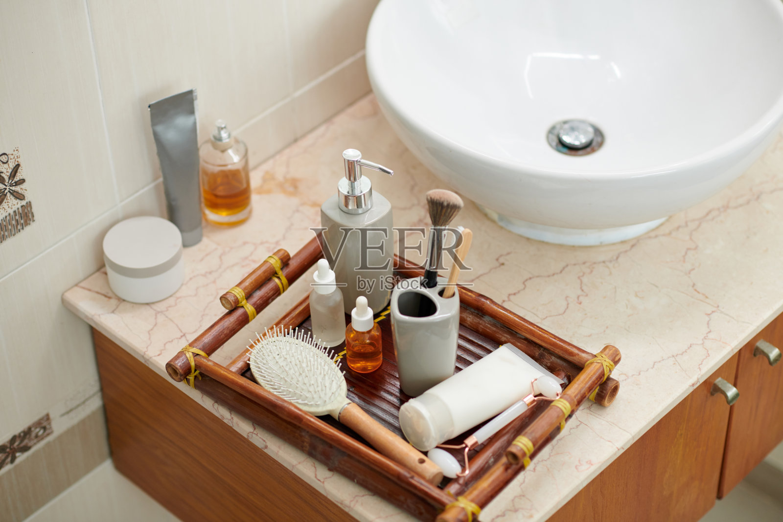 水疗托盘照片摄影图片