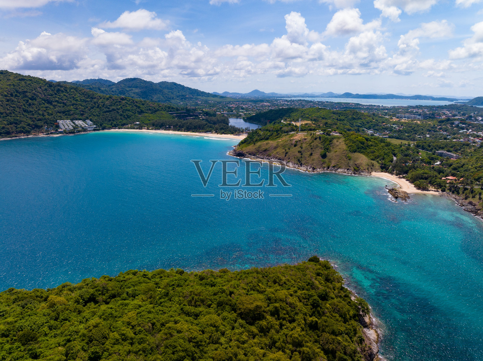 泰国普吉岛夏季美丽的海景，令人惊叹的海洋背景照片摄影图片