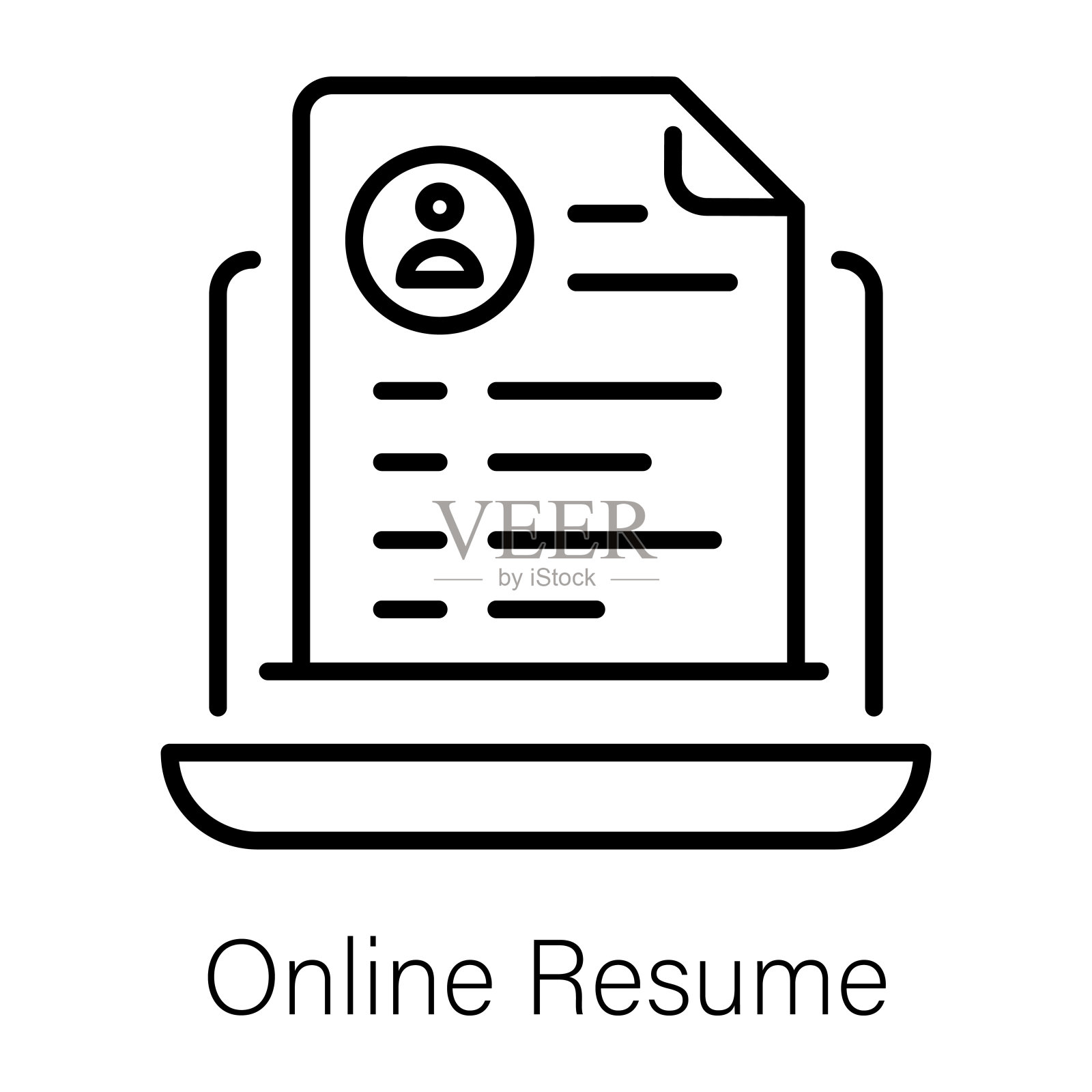 在线简历插画图片素材