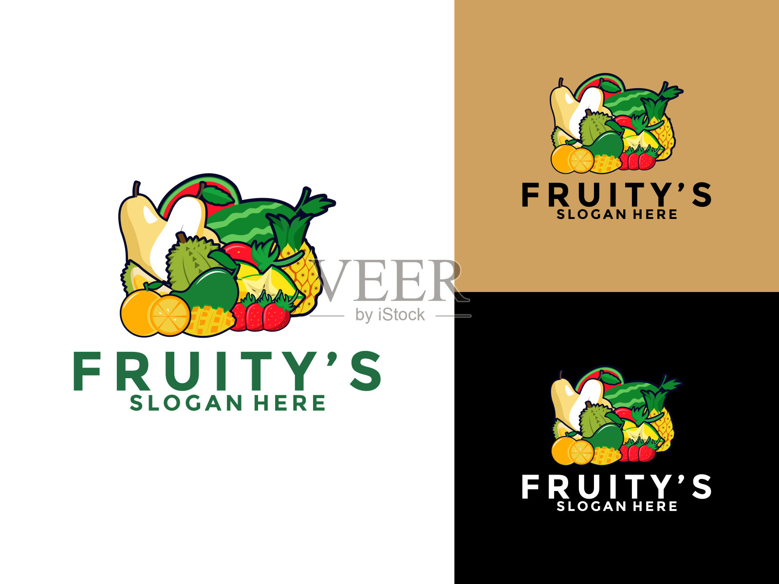 水果标志矢量，水果店标志设计模板插画图片素材