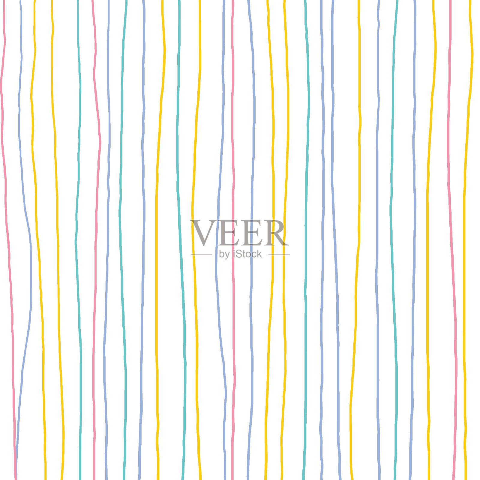 矢量手绘可爱的条纹图案。涂鸦格纹几何纹理简单。凹凸不平的线条。抽象、可爱、精致的图案是织物、纺织品、墙纸的理想选择。插画图片素材