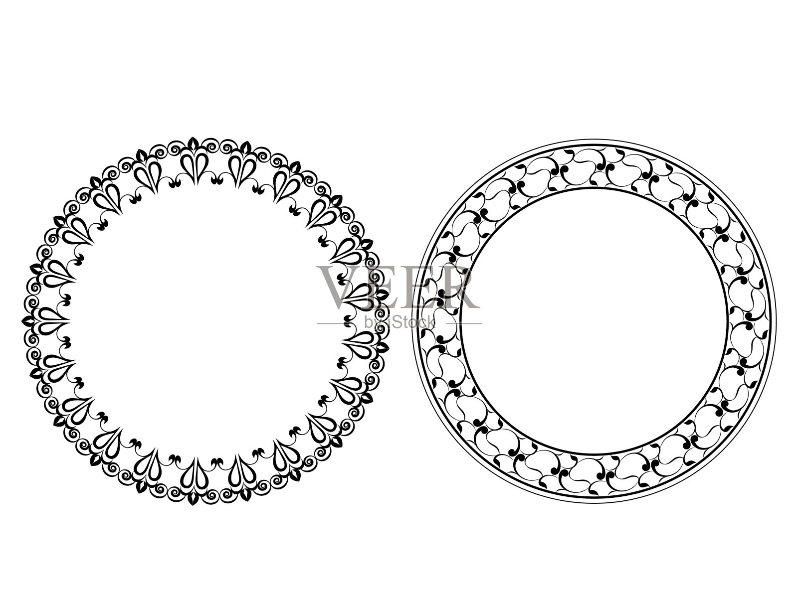 矢量帧黑色在一个白色的背景插画图片素材