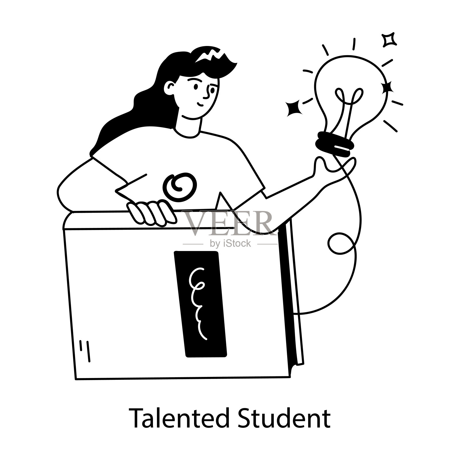 有才华的学生插画图片素材