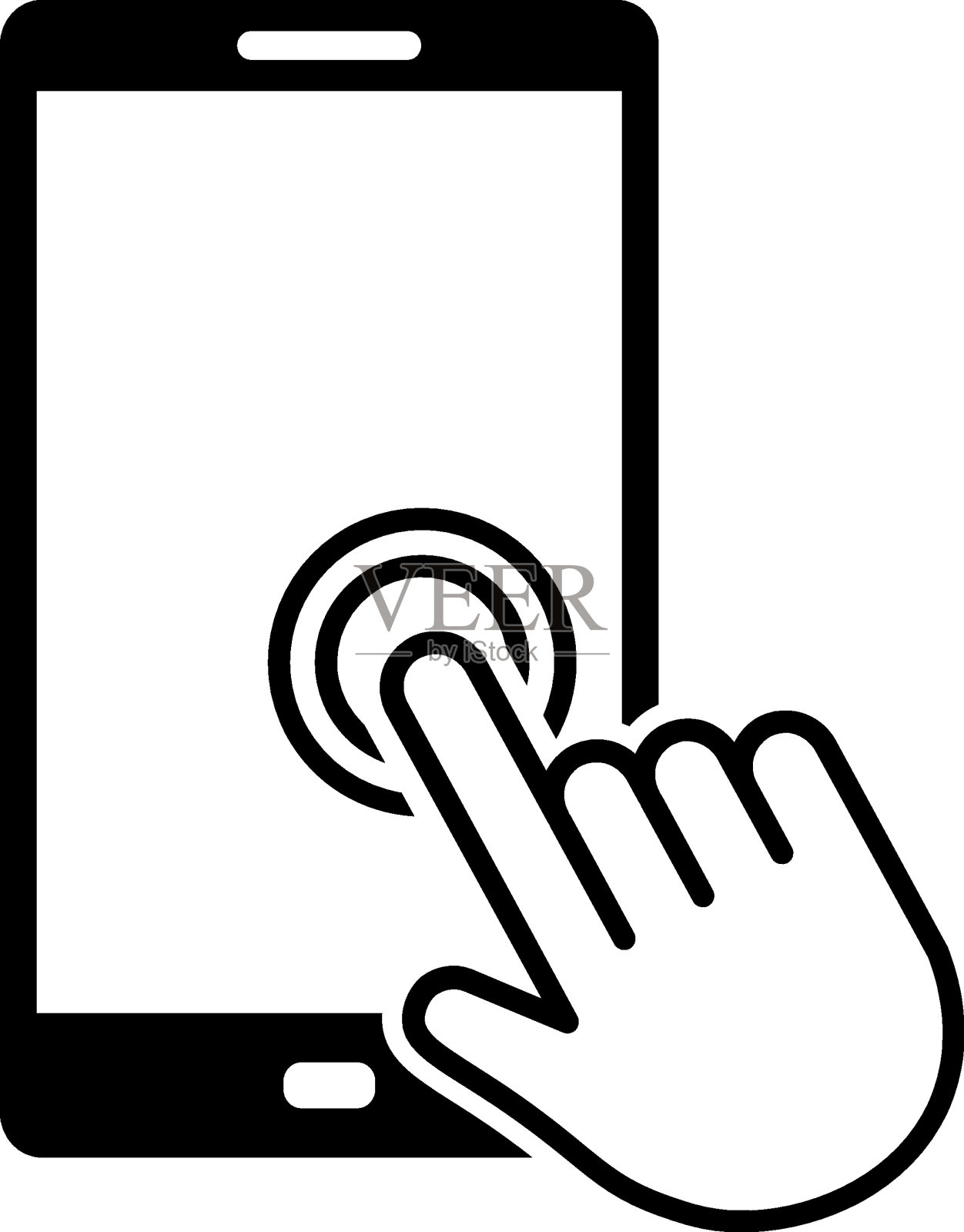 用手光标点击图标。光标图标。可点击光标图标插画图片素材