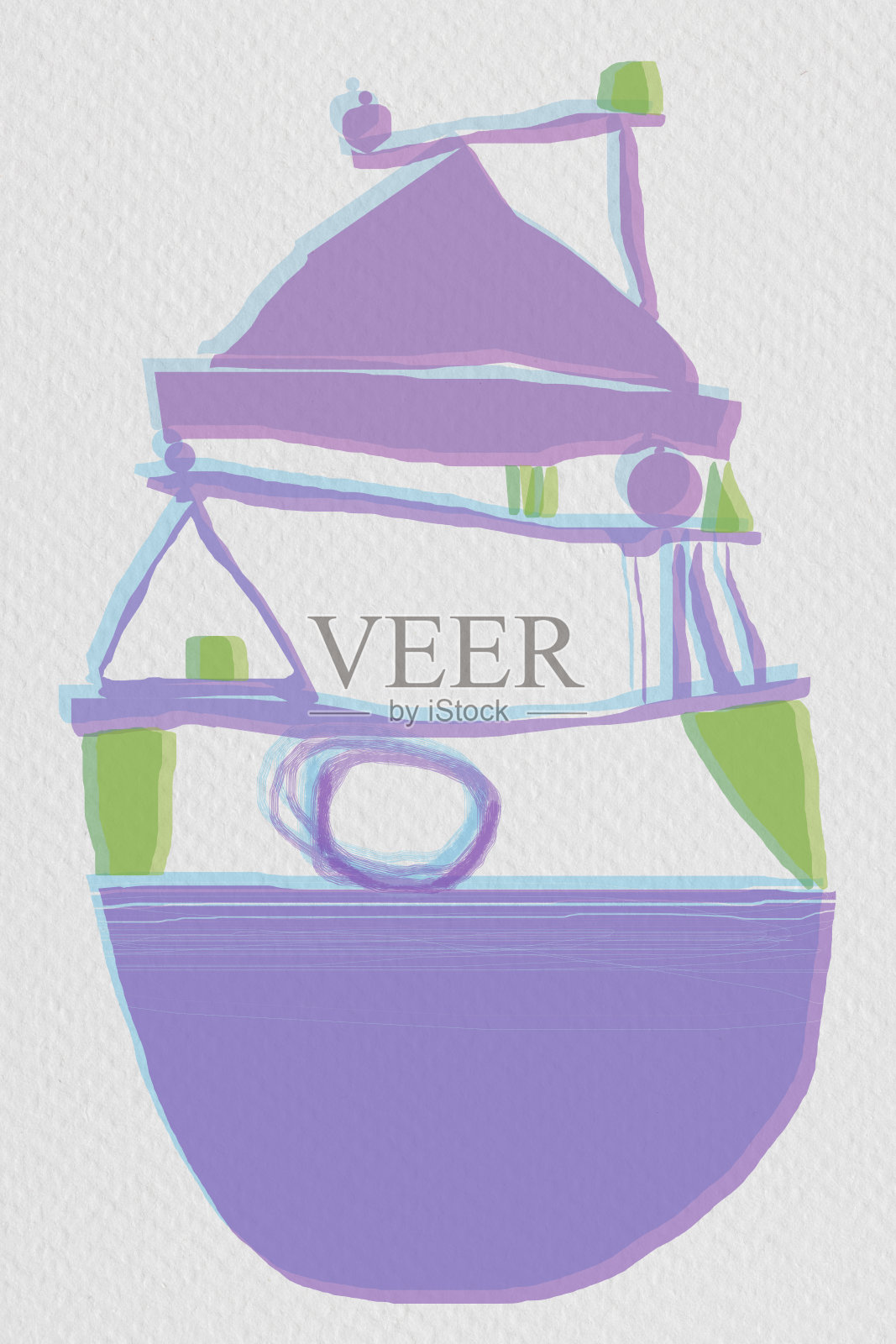 抽象风格插画图片素材