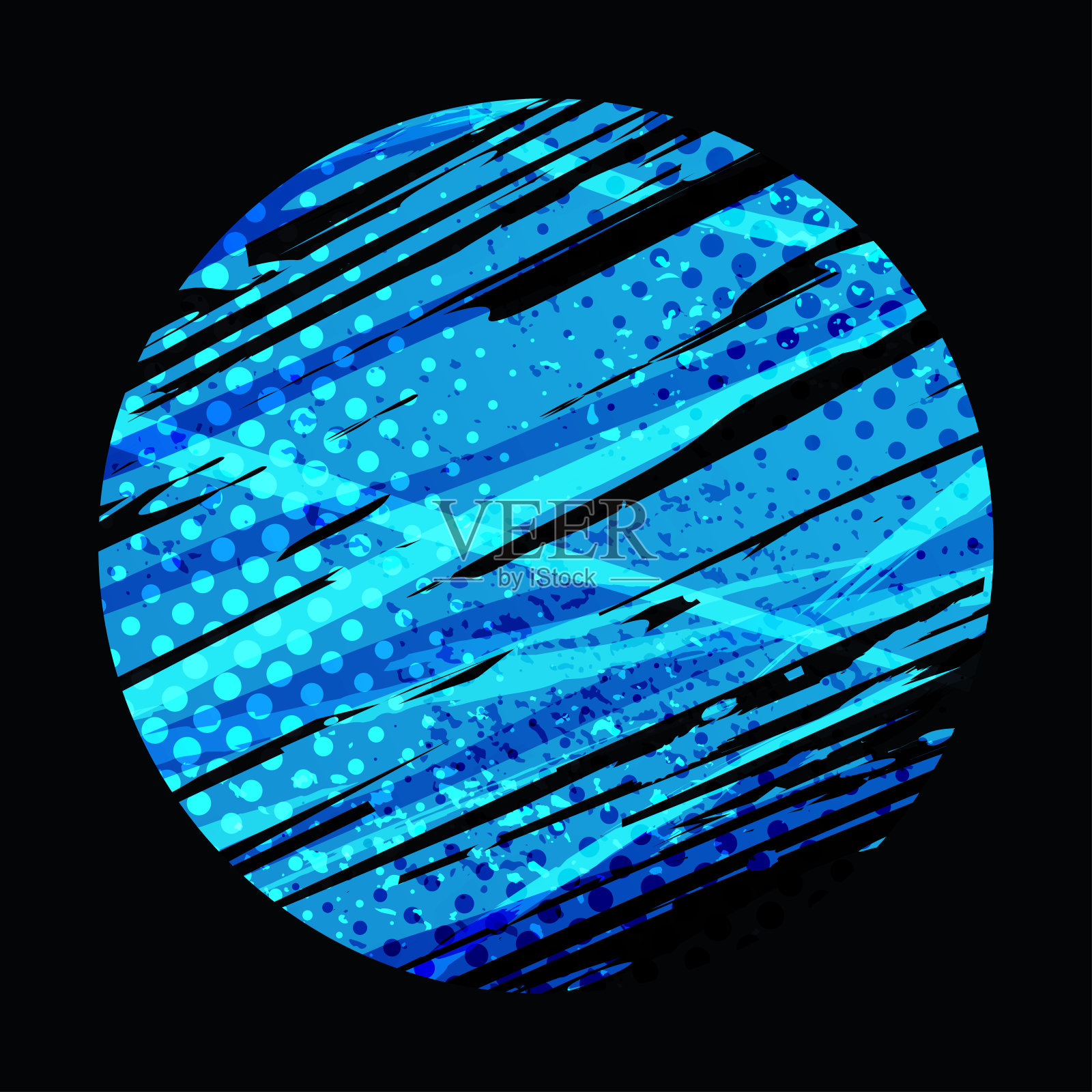 抽象蓝色渐变刷背景。充满活力的垃圾运动背景。划痕和纹理元素的设计插画图片素材