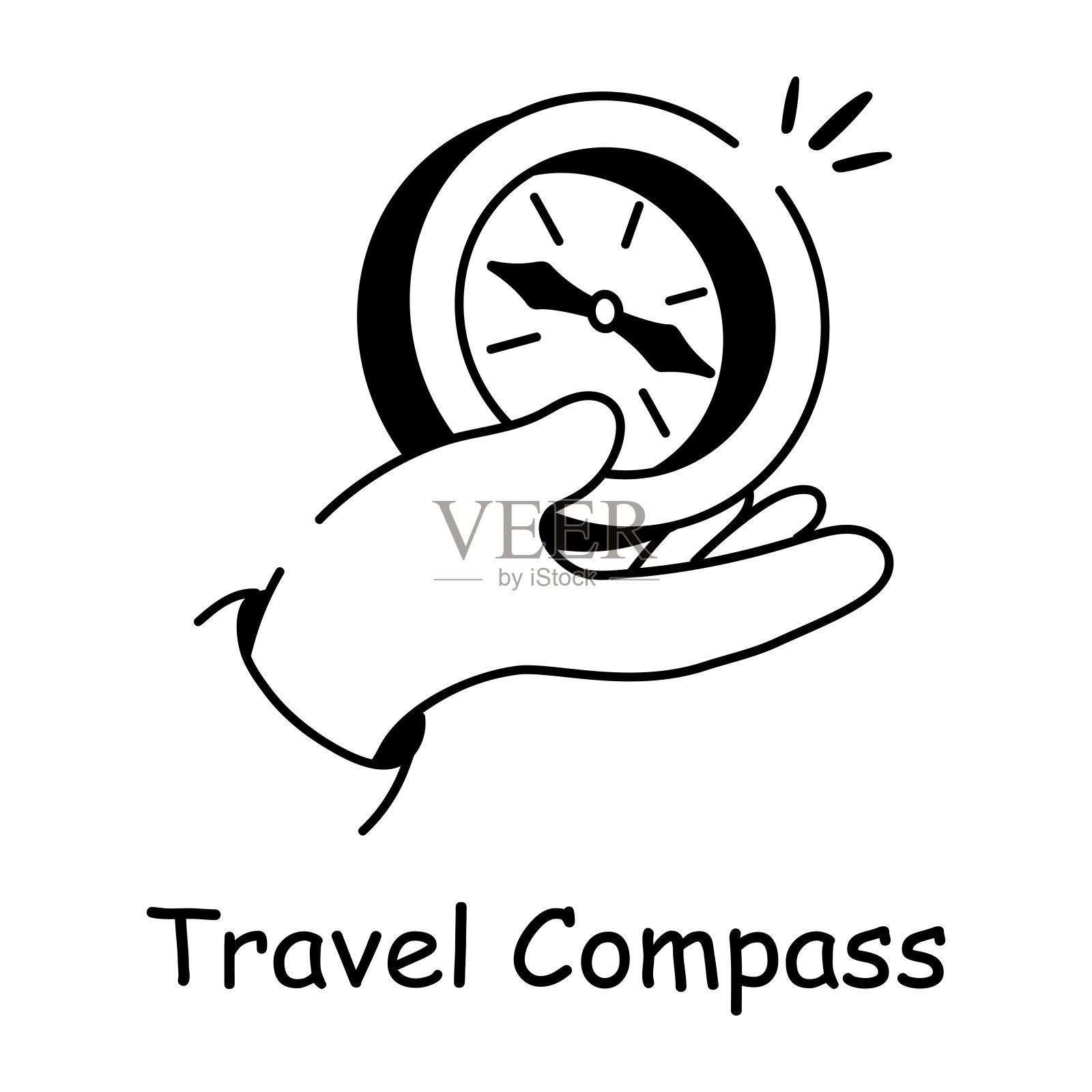 旅行的指南针插画图片素材