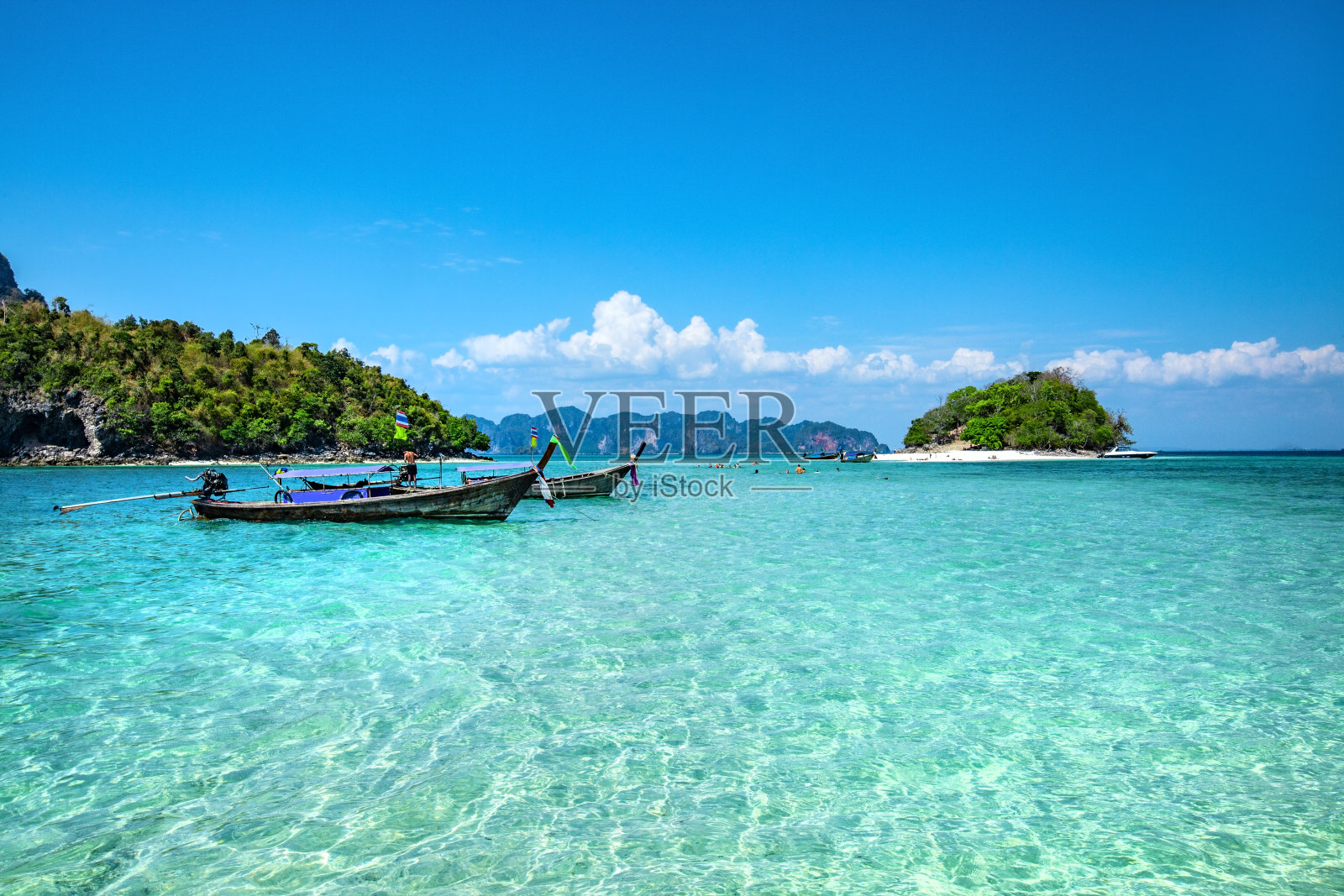 泰国的长尾船照片摄影图片