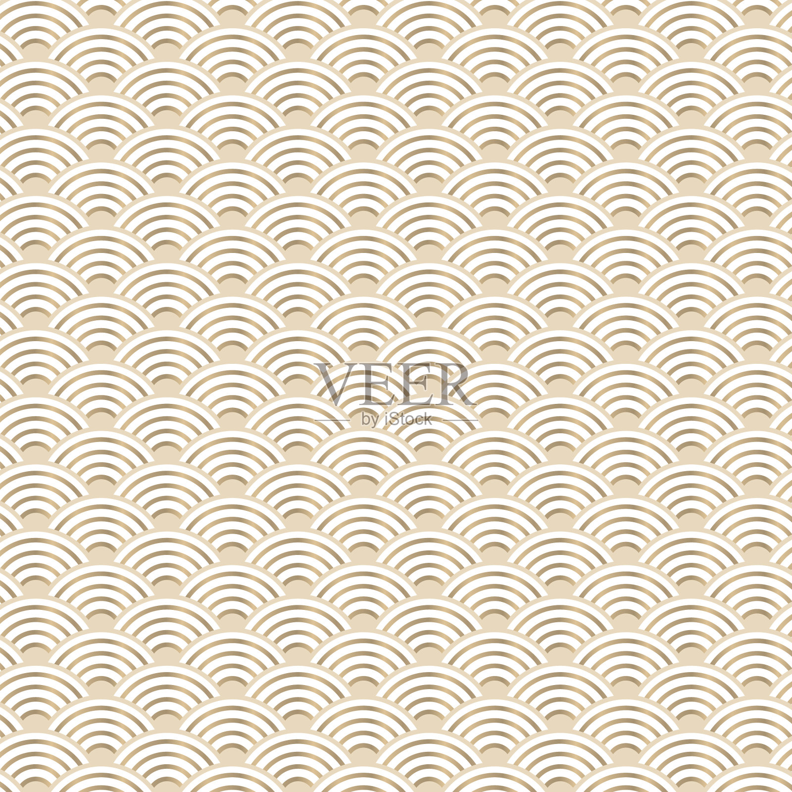 韩国传统波浪图案设计插画图片素材