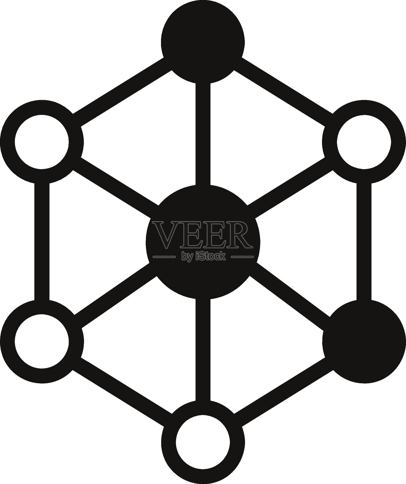 分子符号，科学符号，结构物质符号插画图片素材