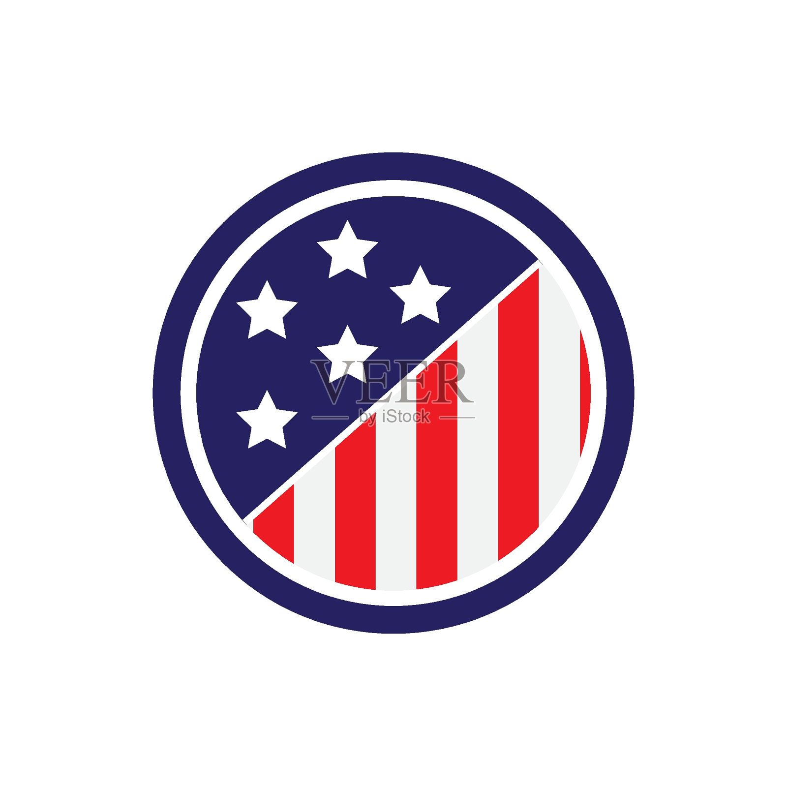 美国国旗图标插画图片素材