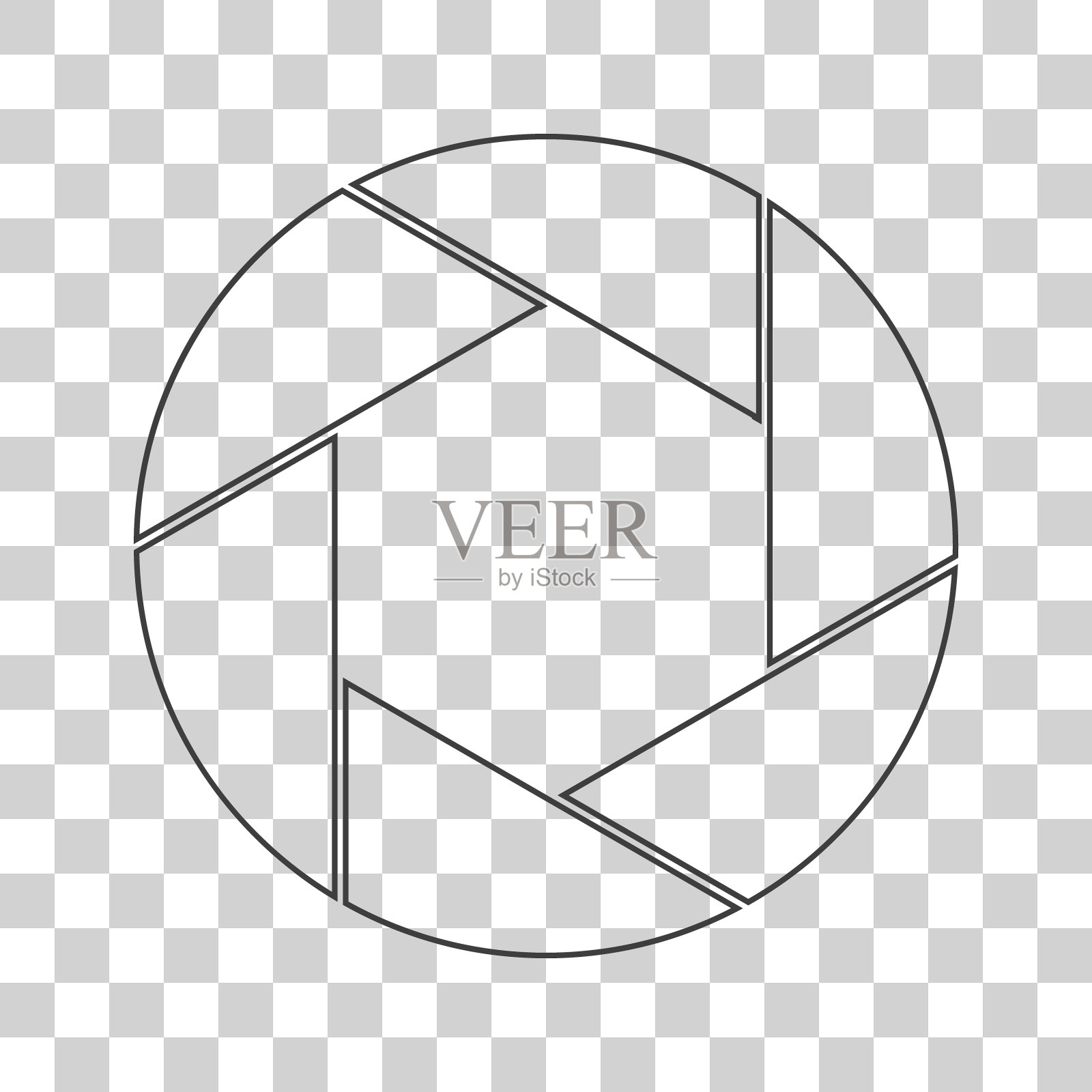 白色背景上的相机光圈图标插画图片素材