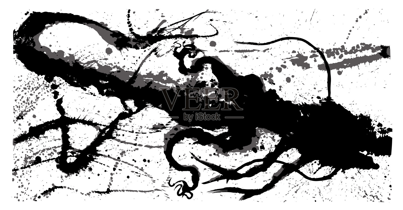 龙。笔触插图。手绘插图。插画图片素材