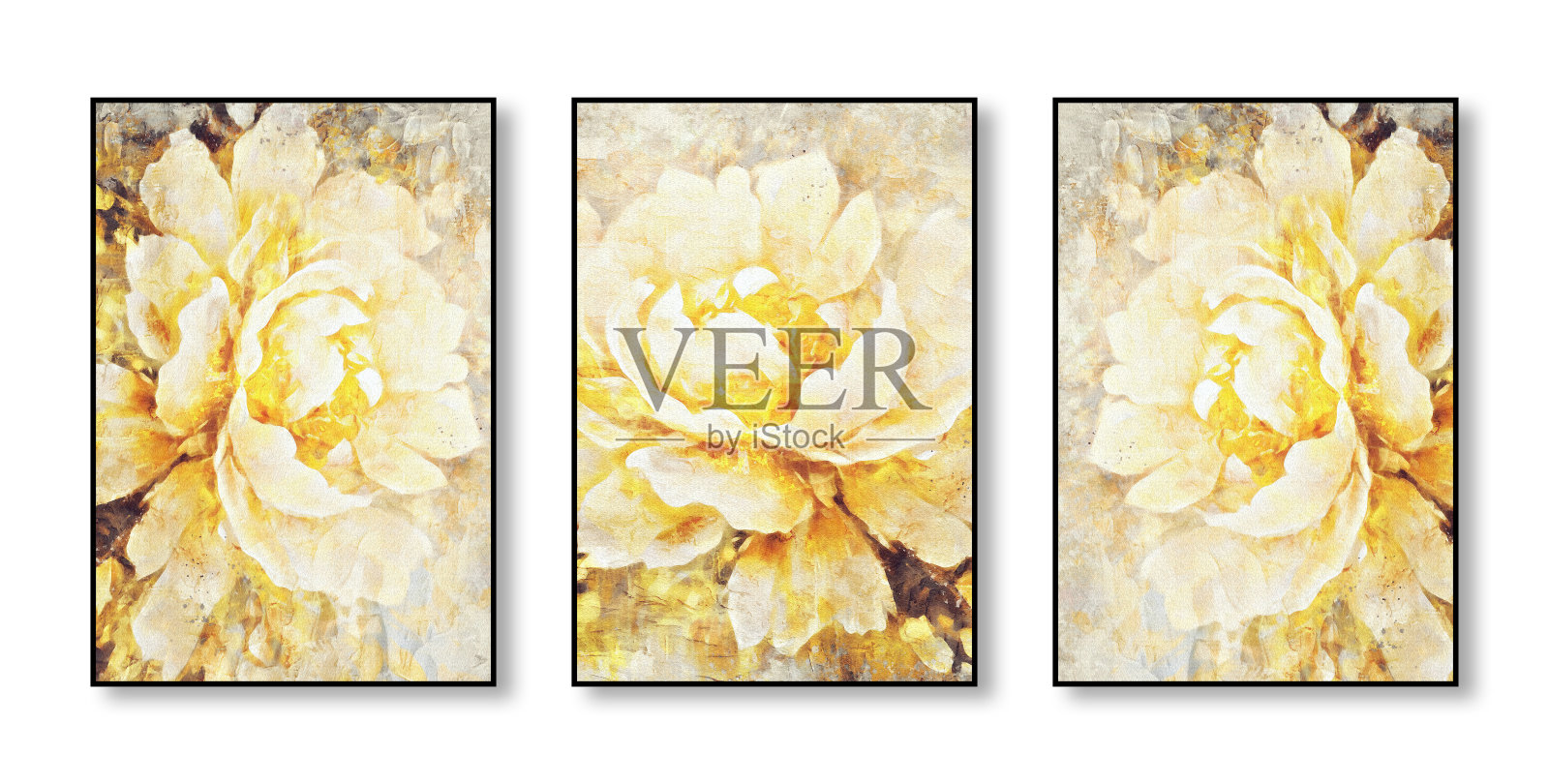 艺术，水彩，油漆，植物，花卉，树叶，动物，几何，纹理，颜色组合，黄金照片摄影图片