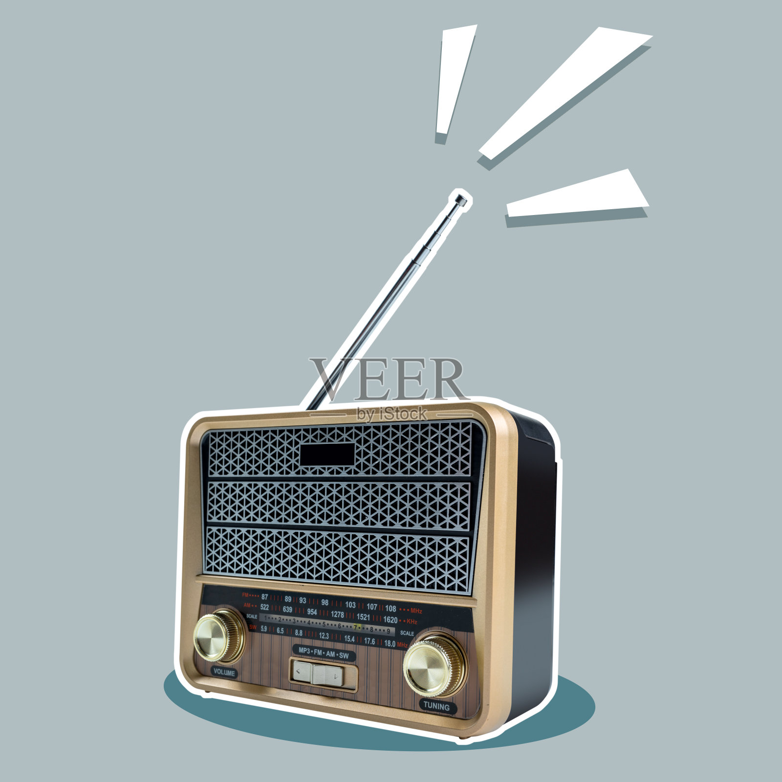 经典的广播照片摄影图片