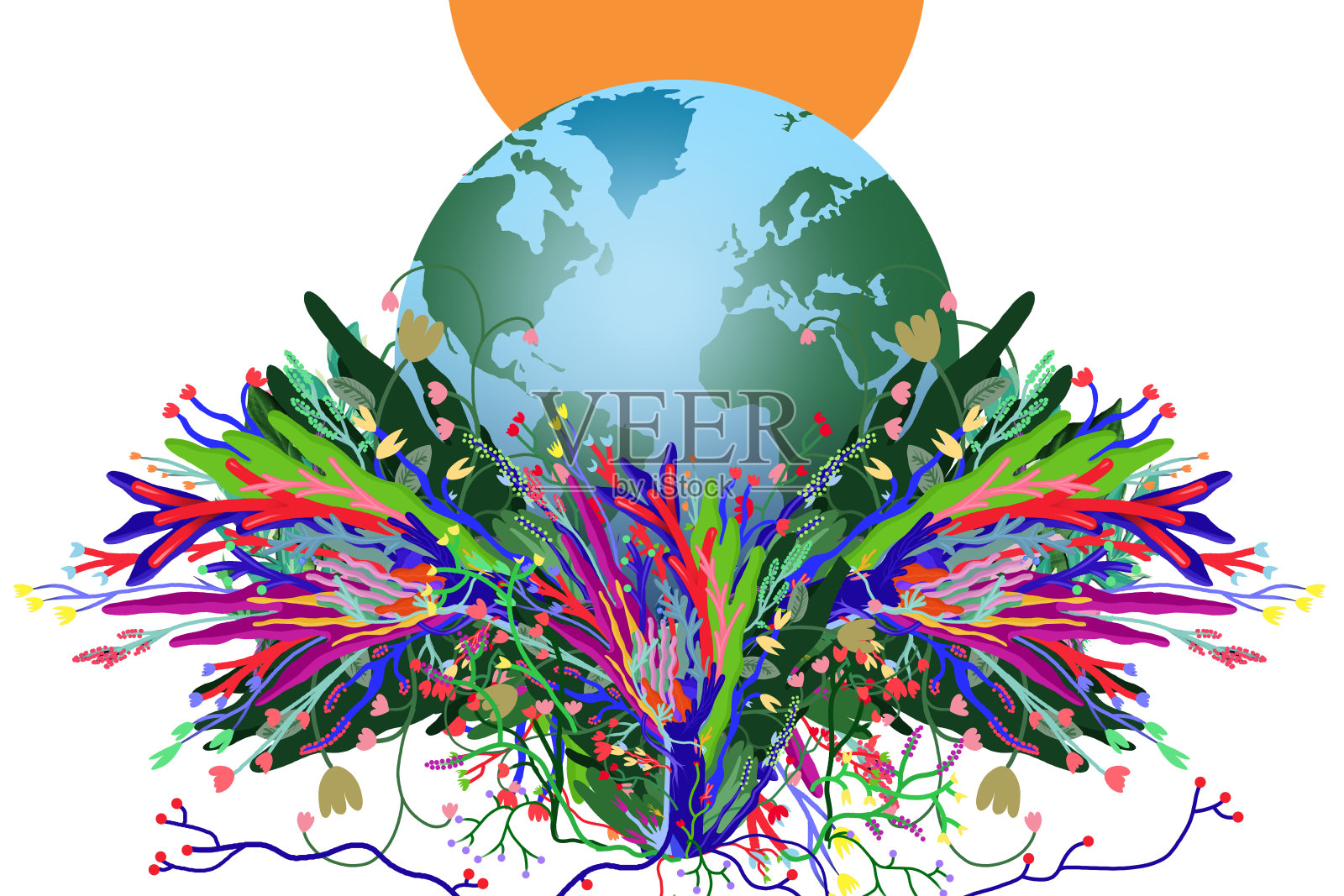 我想看到我的星球再次绽放!插画图片素材