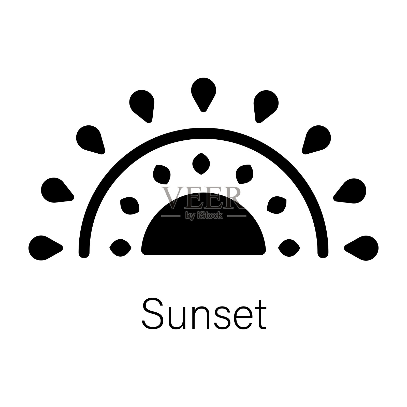 日落插画图片素材