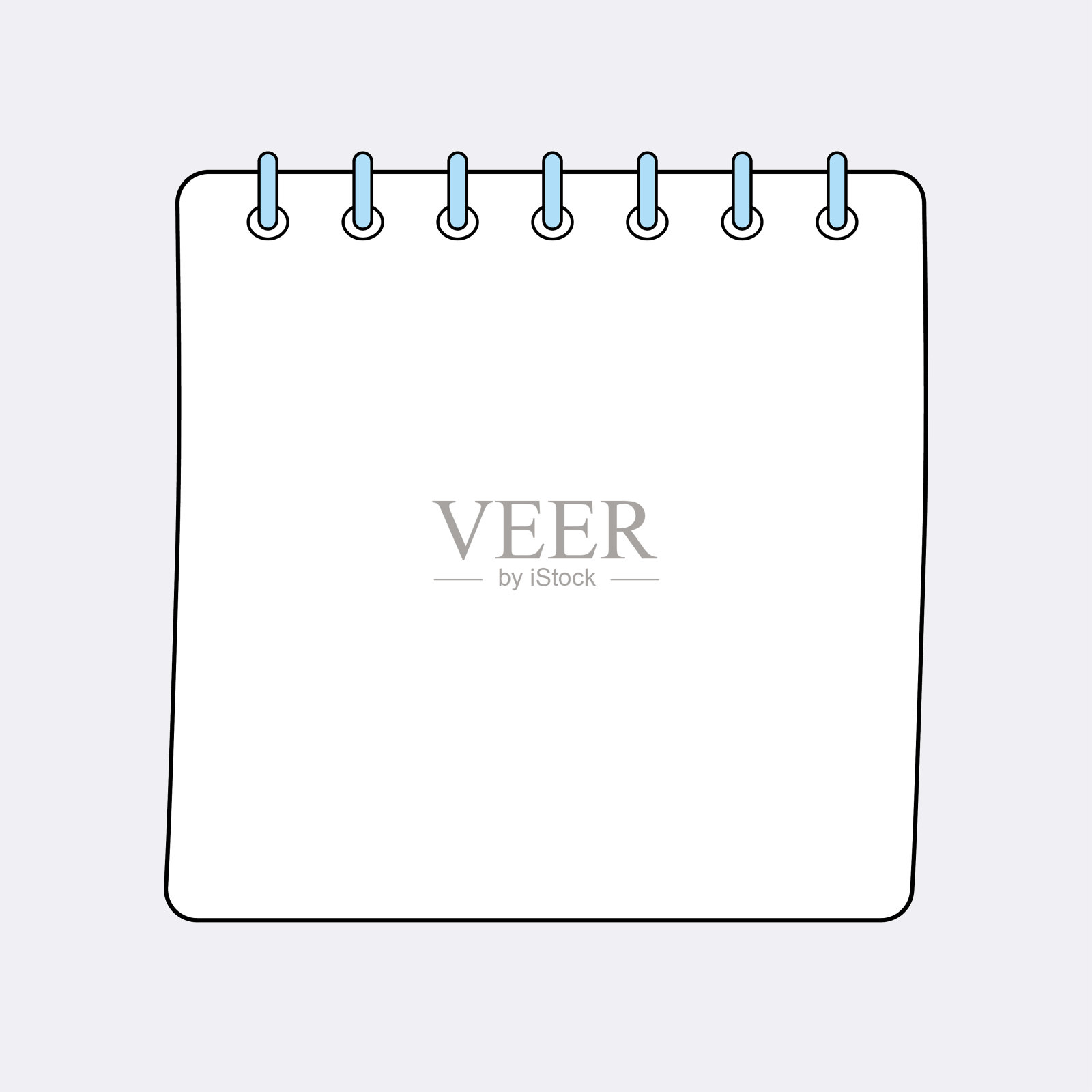 空白的正方形笔记本页或笔记纸插画图片素材