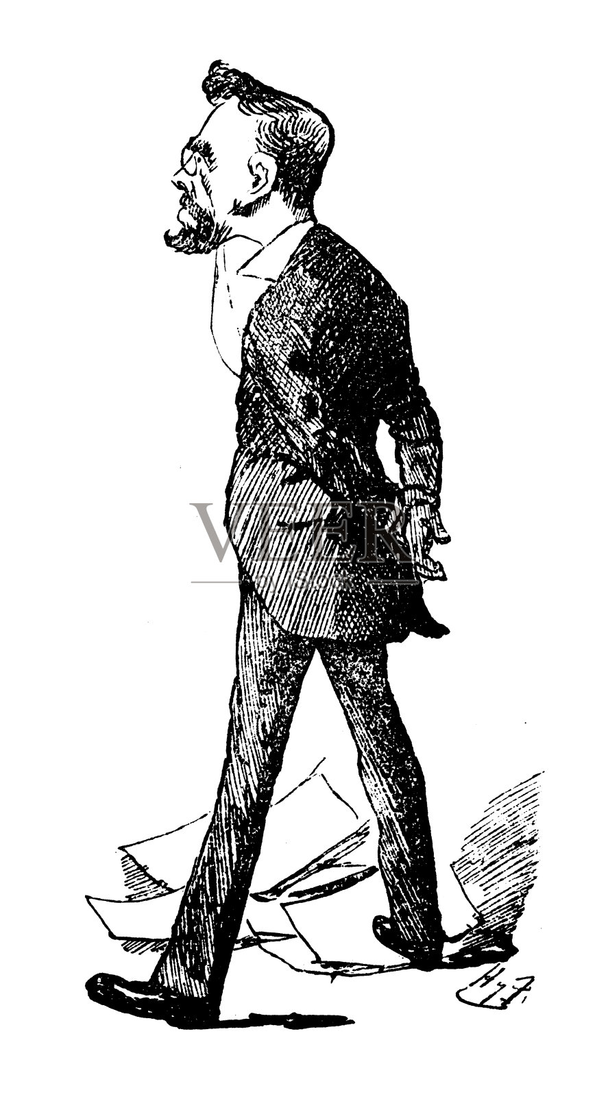 英国讽刺漫画插画图片素材